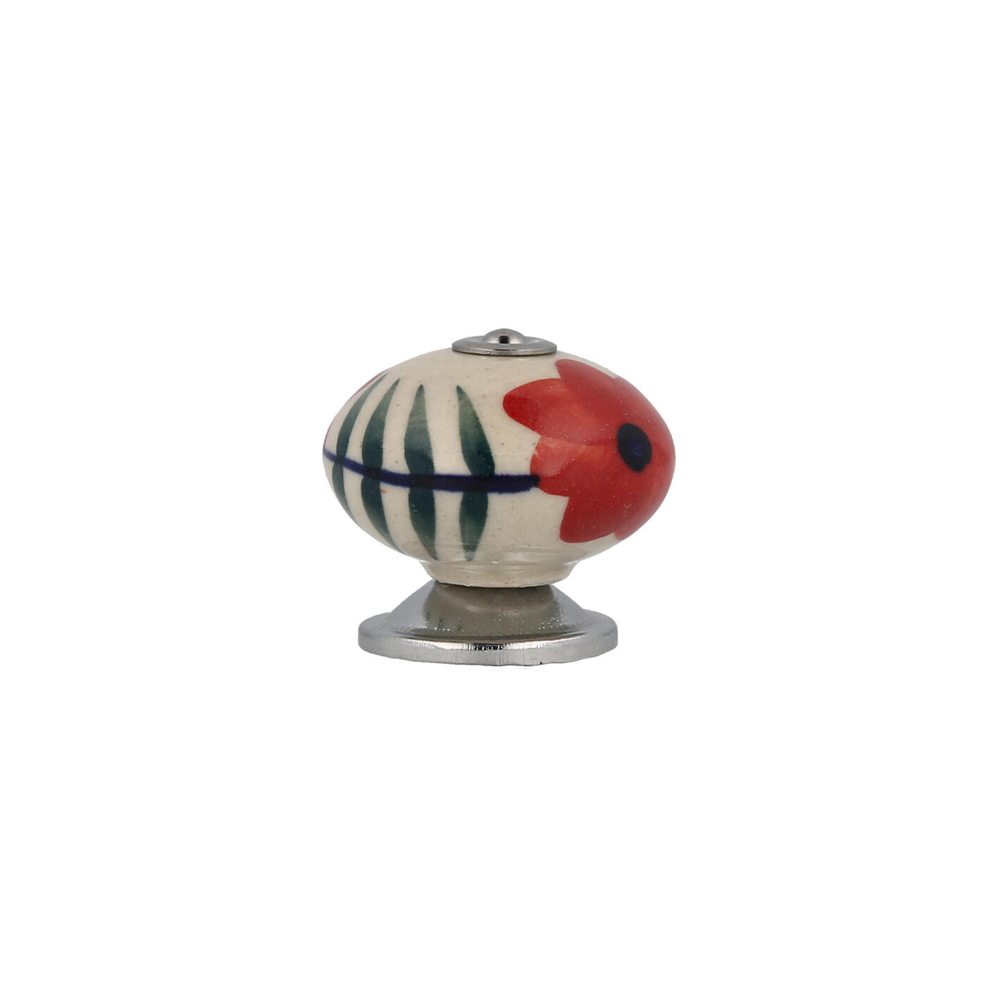 Bouton de meuble rond Flora, porcelaine multicouleur, Diam.40 mm - 6