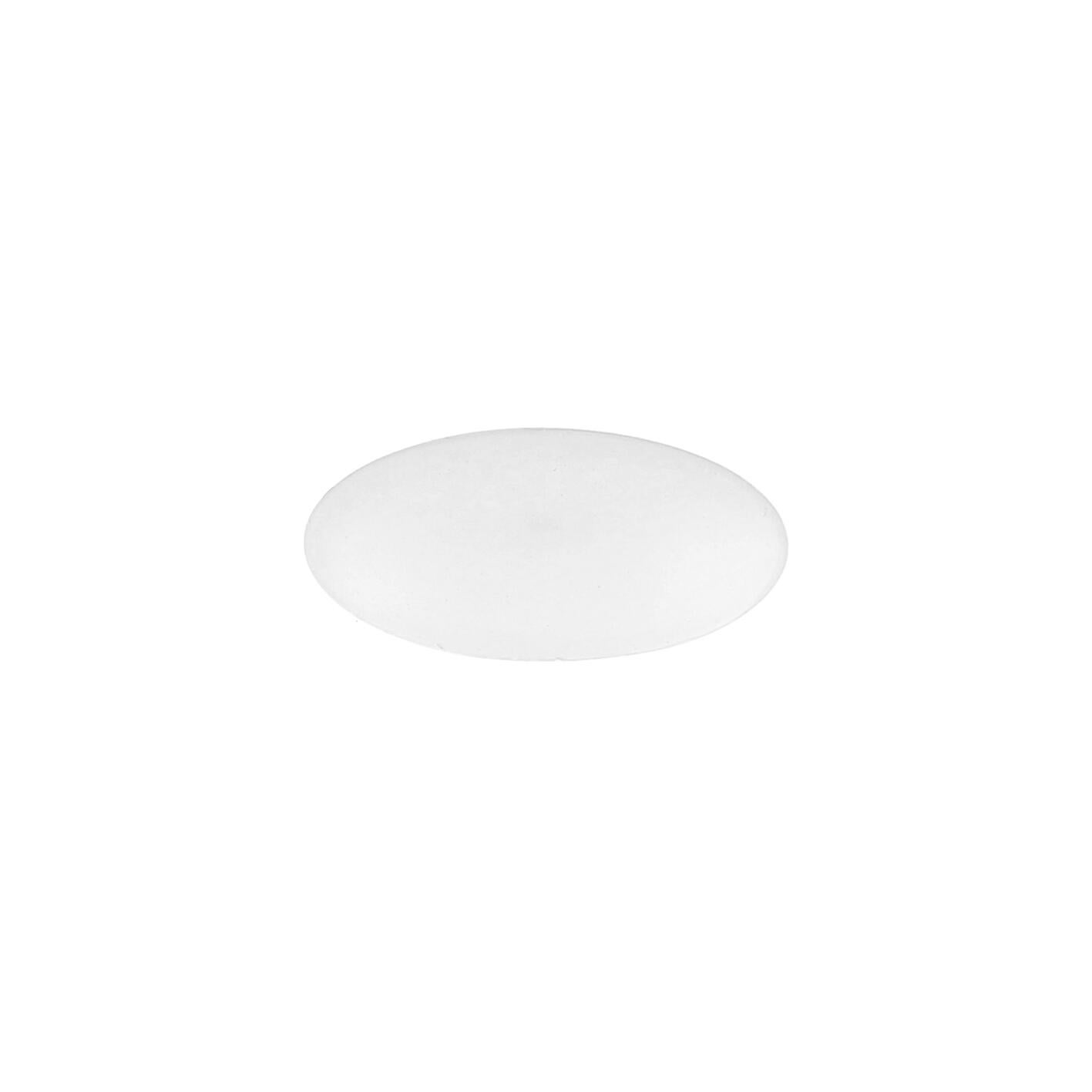 Bouton de meuble ovale, zamak blanc peint L.40 mm - 5