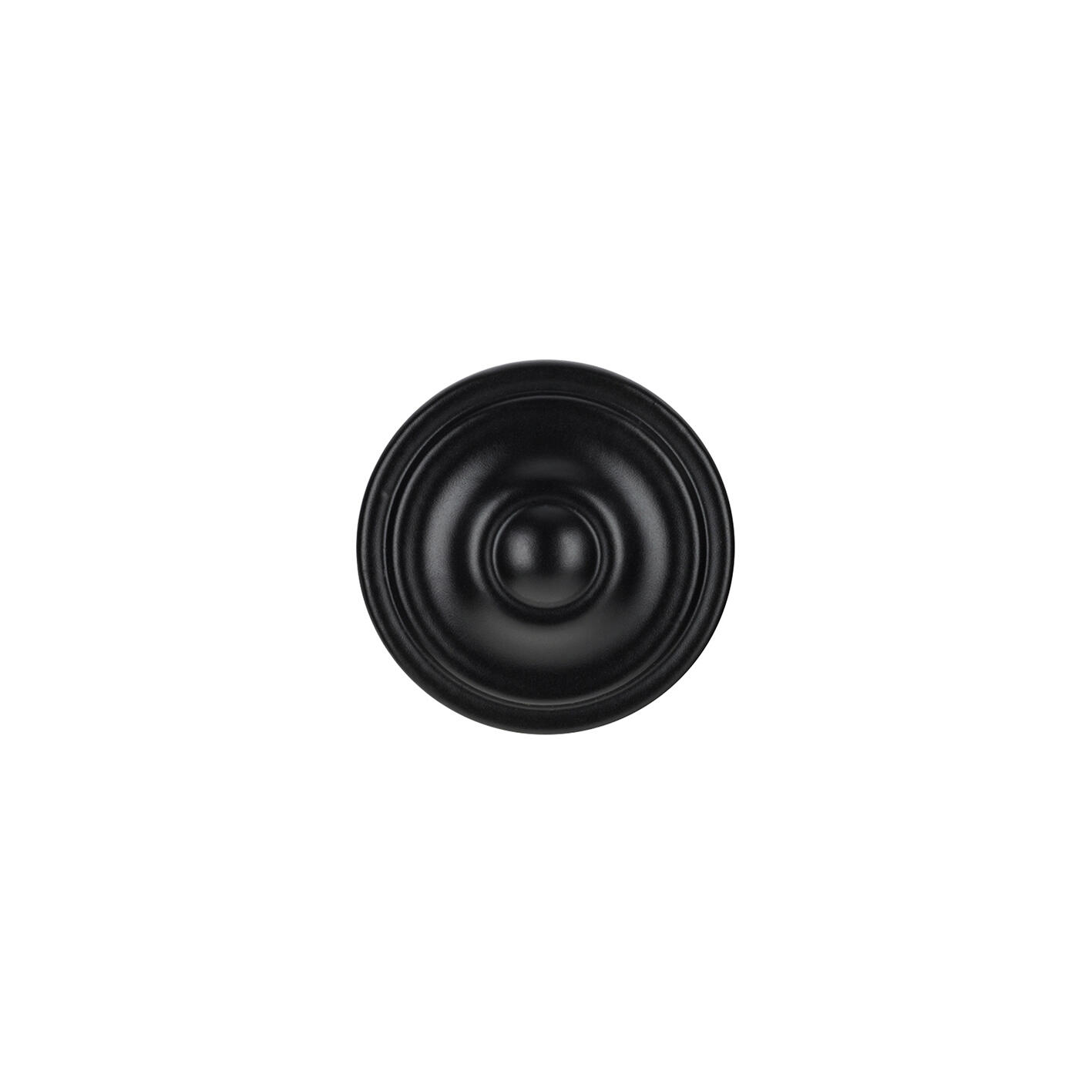 4 boutons de meuble ronds James, zamak noir verni, Diam.35 mm - 6