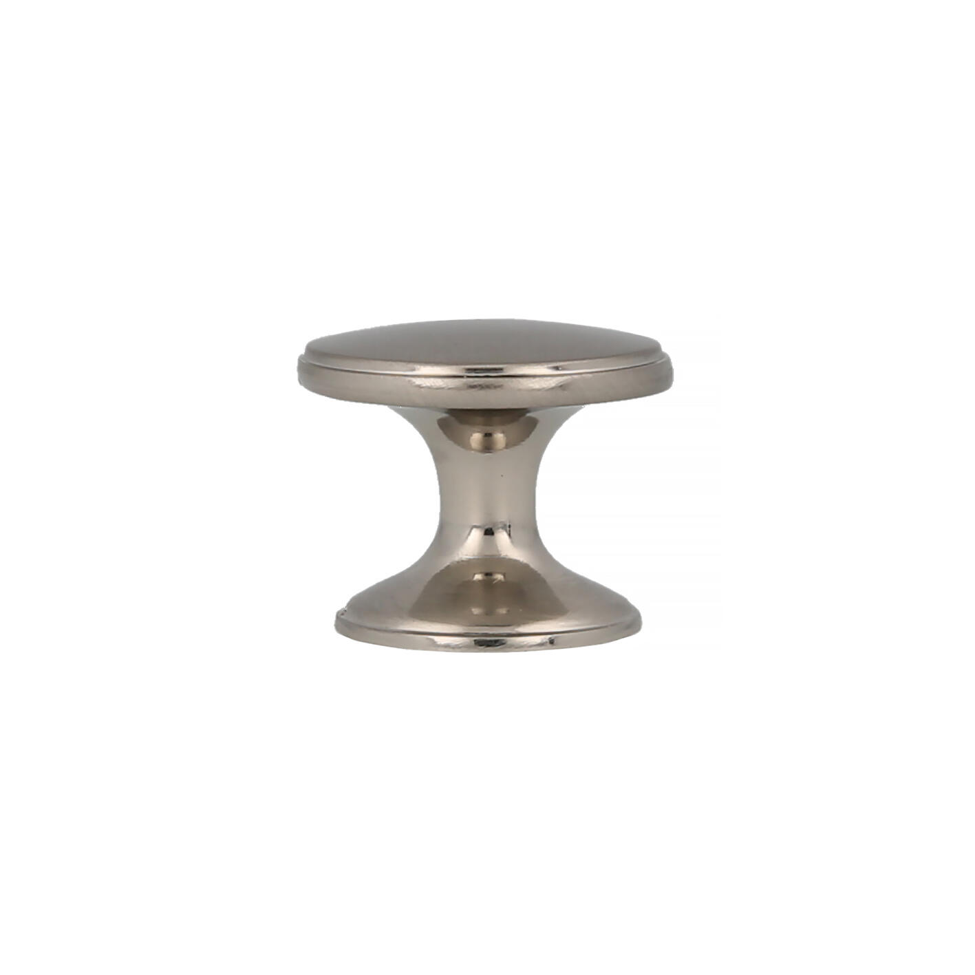 4 boutons de meuble ronds, zamak argent brossé, Diam.33 mm - 6