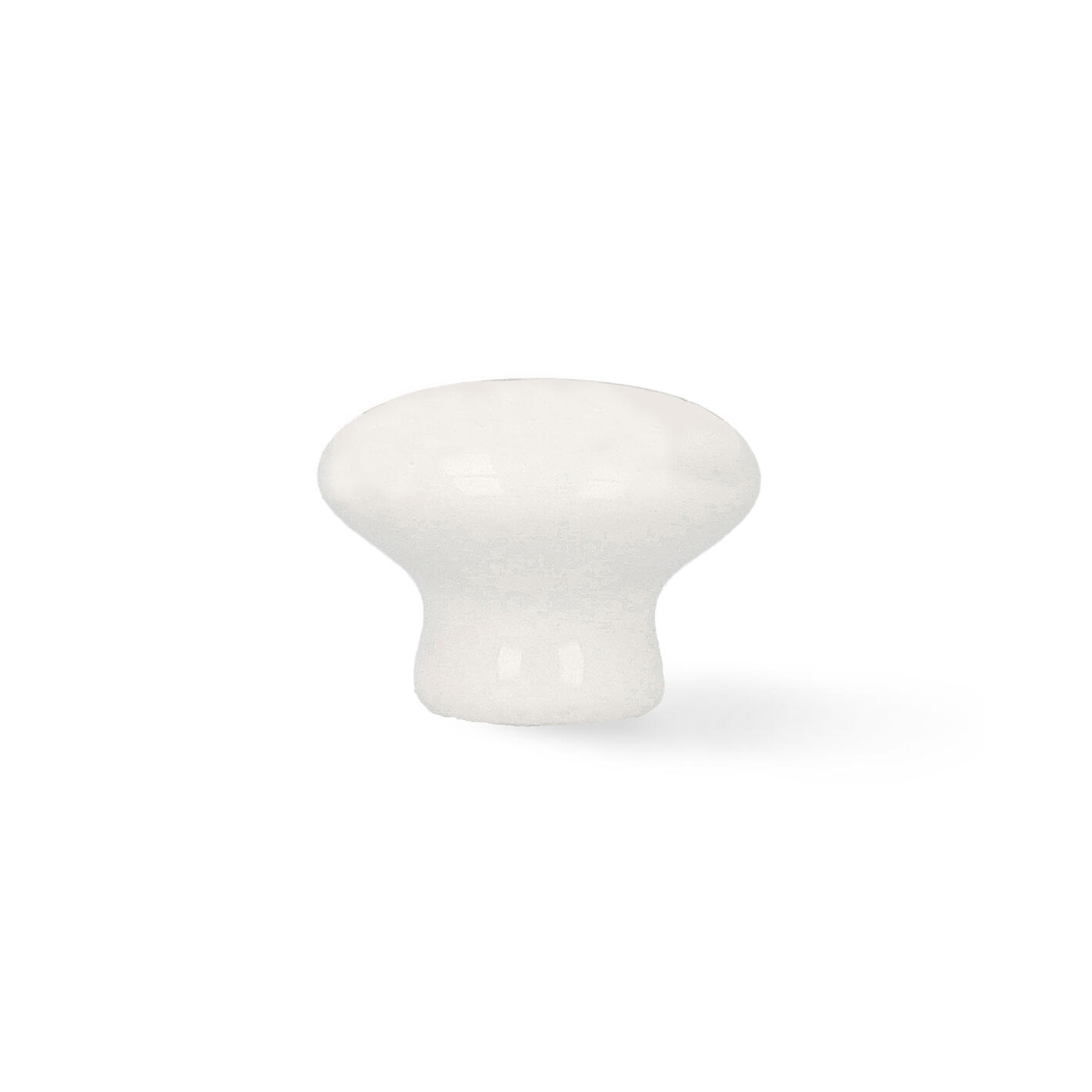 4 boutons de meuble ronds, porcelaine blanc peint, Diam.35 mm - 7