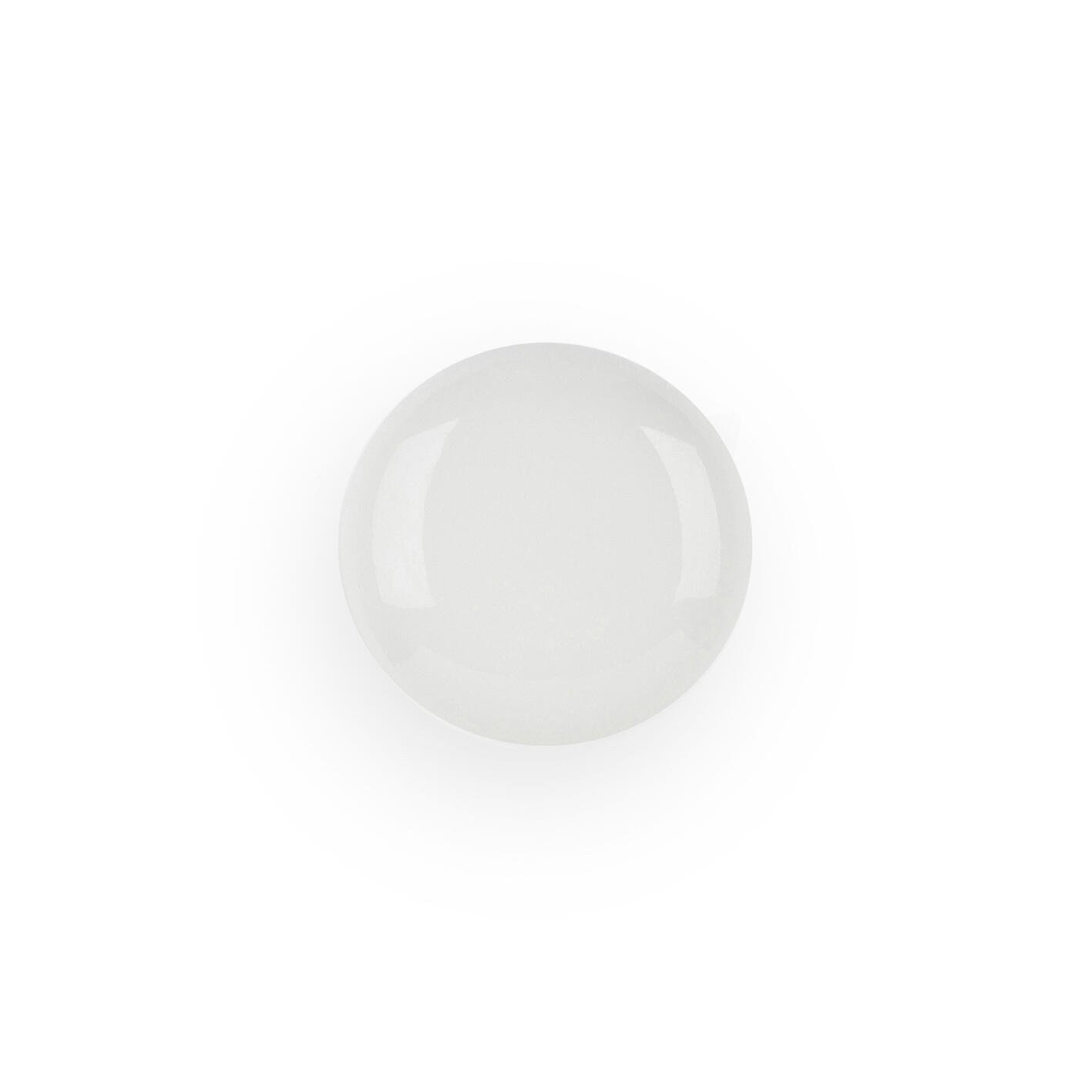 4 boutons de meuble ronds, porcelaine blanc peint, Diam.35 mm - 5