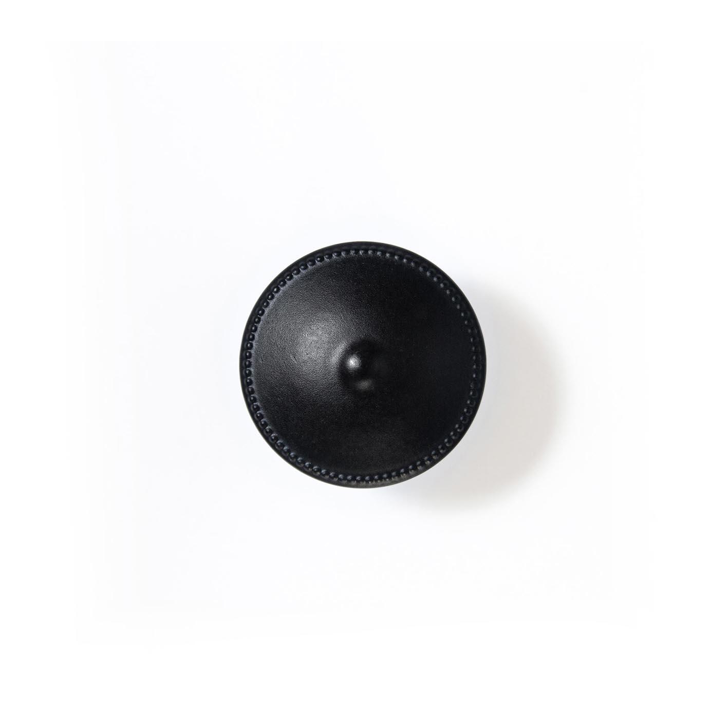 4 boutons de meuble ronds Eye, zamak noir verni, Diam.30 mm - 7
