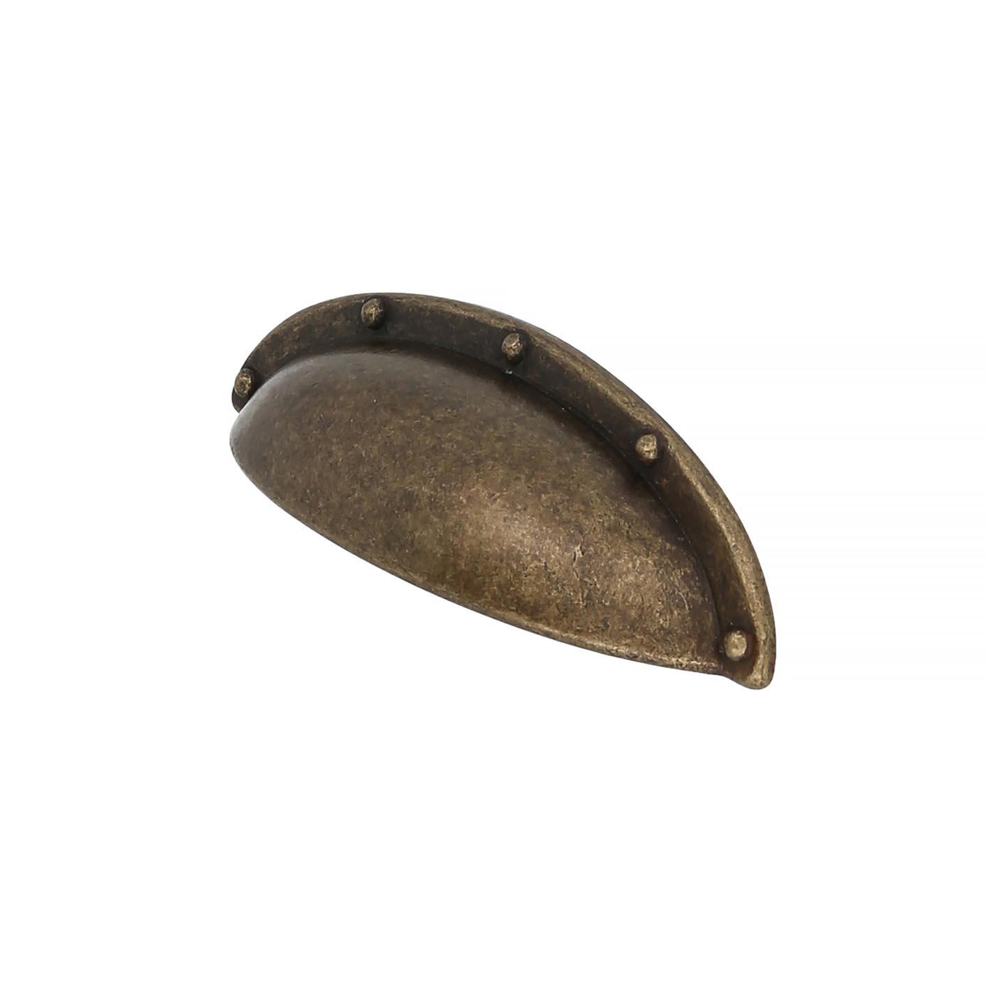 4 poignées de meuble Concept, zamak bronze vieilli, entraxe 64 mm - 6