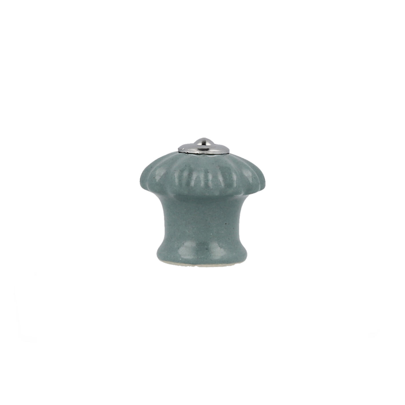 Bouton de meuble rond Petal, porcelaine bleu, Diam.28 mm - 4
