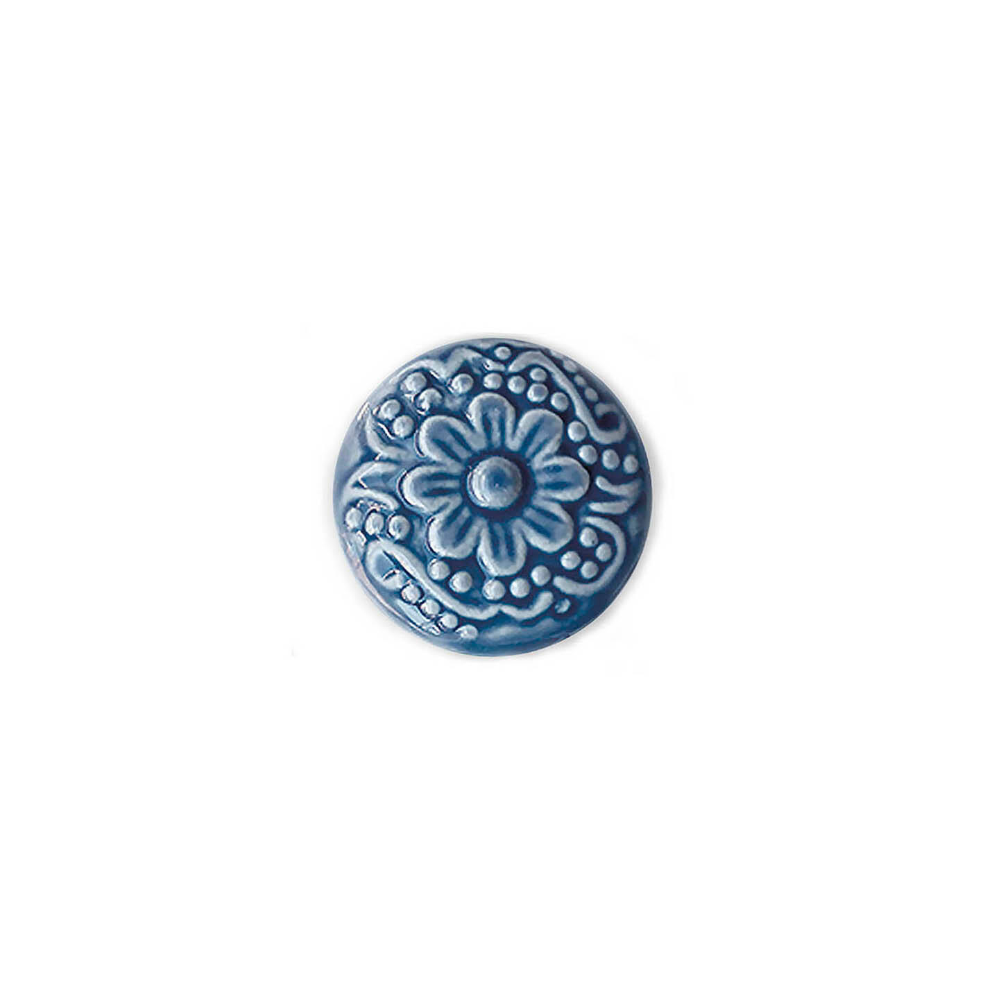 1 pomo de mueble rei 7-e523.08 azul, d. 25