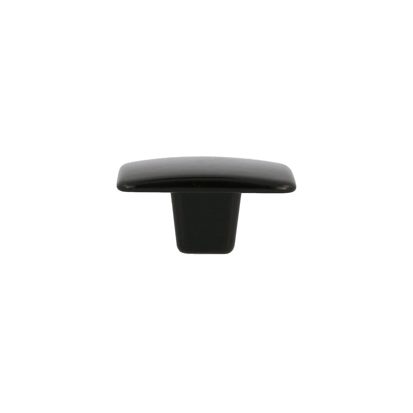 Bouton de meuble carré, zamak noir peint, l.37 mm - 6