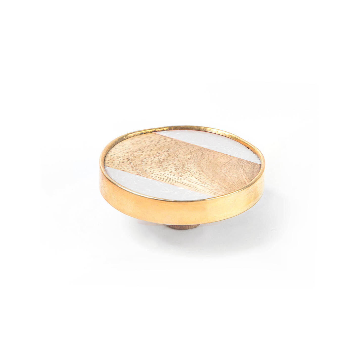 Bouton de meuble rond, résine multicouleur mat, Diam.40 mm - 5
