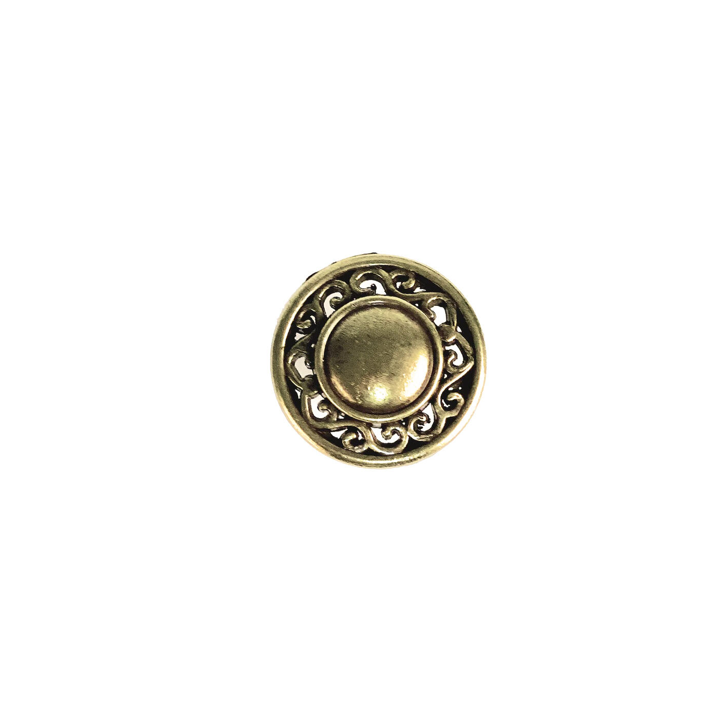 2 boutons de meuble ronds Amanda, zamak vieil or vieilli, Diam.32 mm - 5