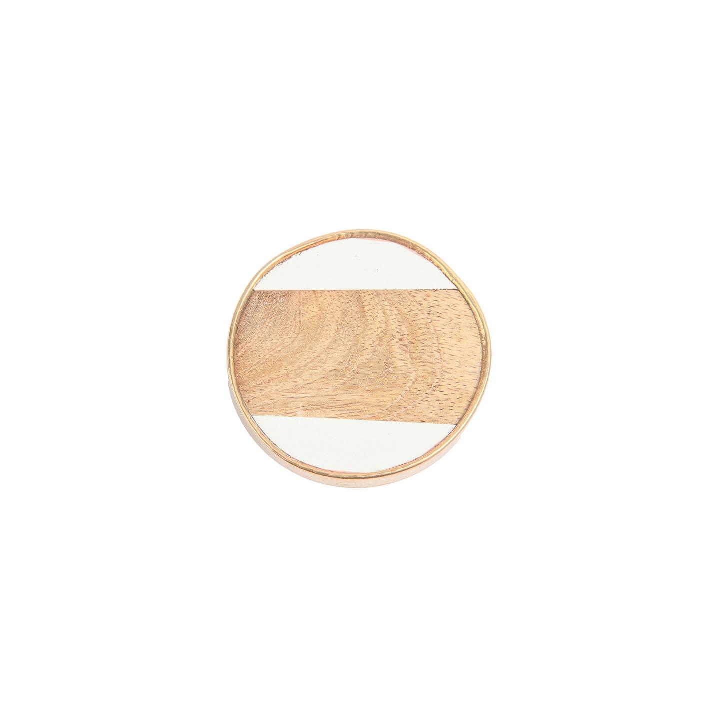 Bouton de meuble rond, résine multicouleur mat, Diam.40 mm - 4
