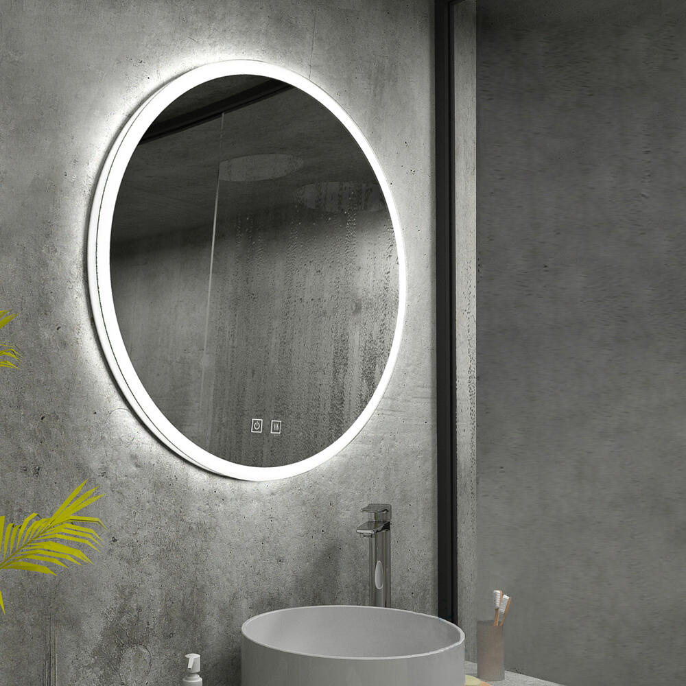 Espejo de baño con luz LED maquillaje,  Beth cambio color y antivaho, táctil 80x80 cm - 6