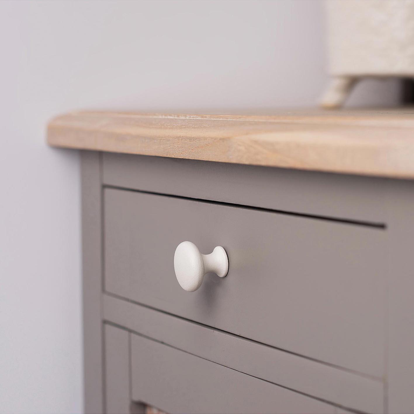 4 Puxadores Rei Zamak branco poroso 20mm - 4