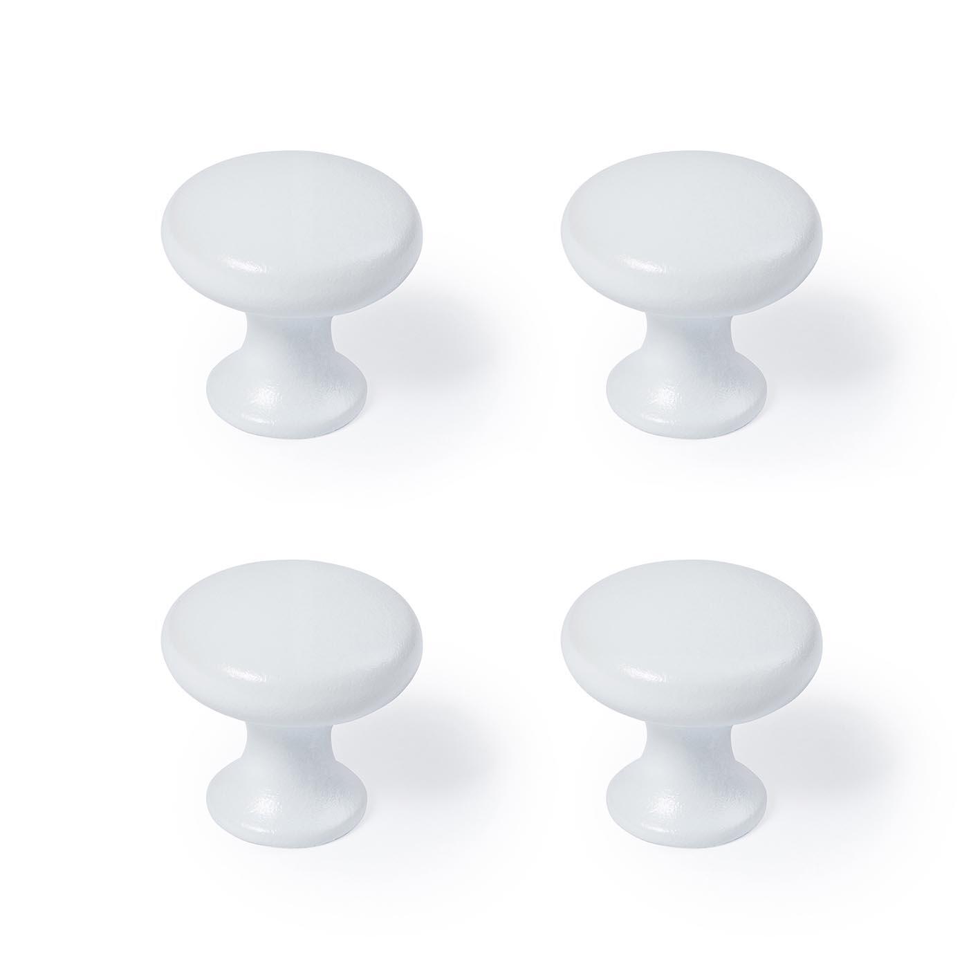 4 Puxadores Rei Zamak branco poroso 20mm - 11