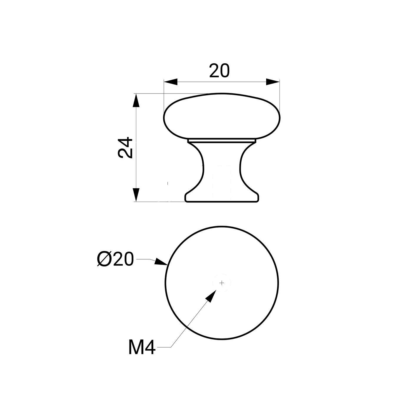 4 Puxadores Rei Zamak branco poroso 20mm - 7