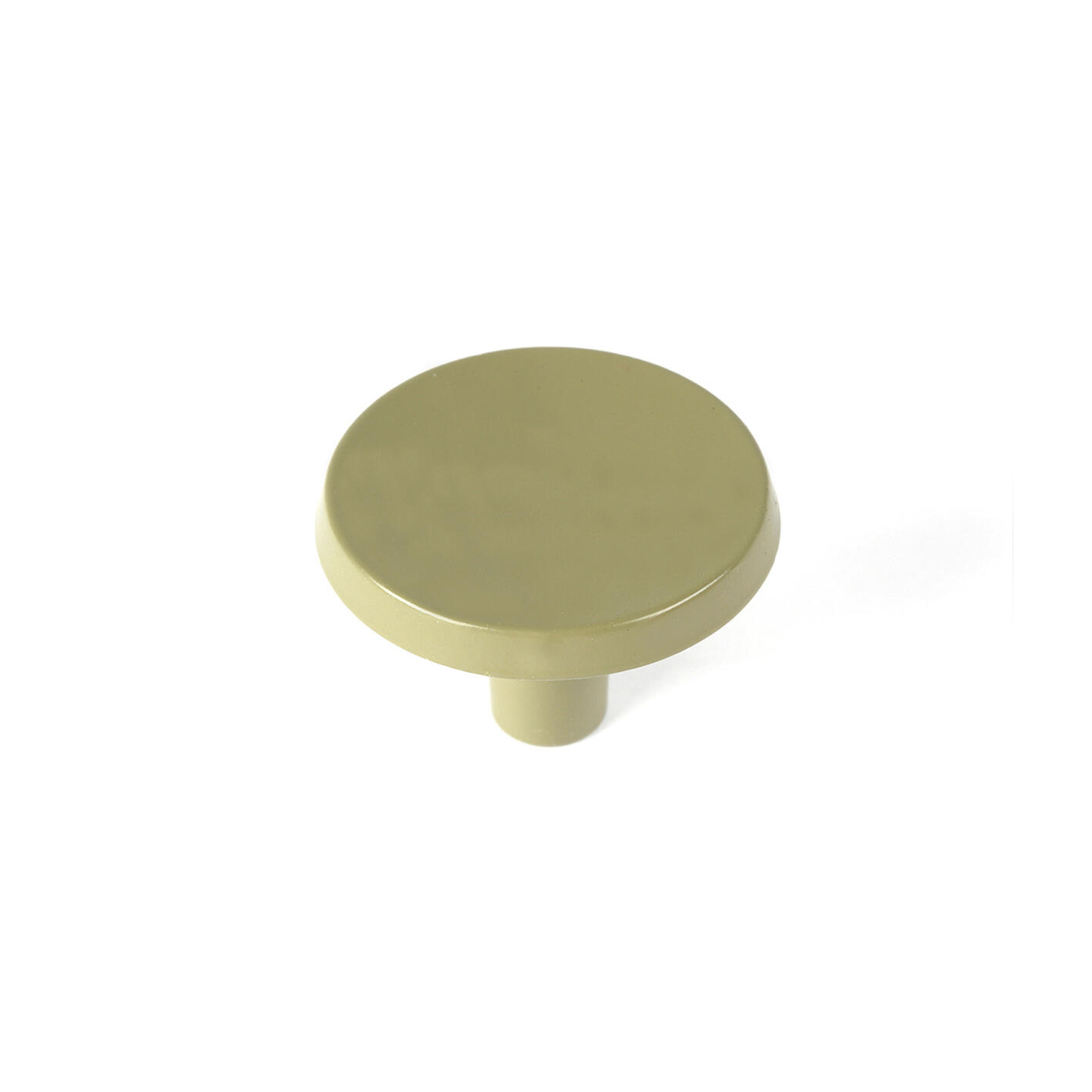 2 boutons de meuble ronds Jamy, zamak vert olive peint, Diam.35 mm - 5