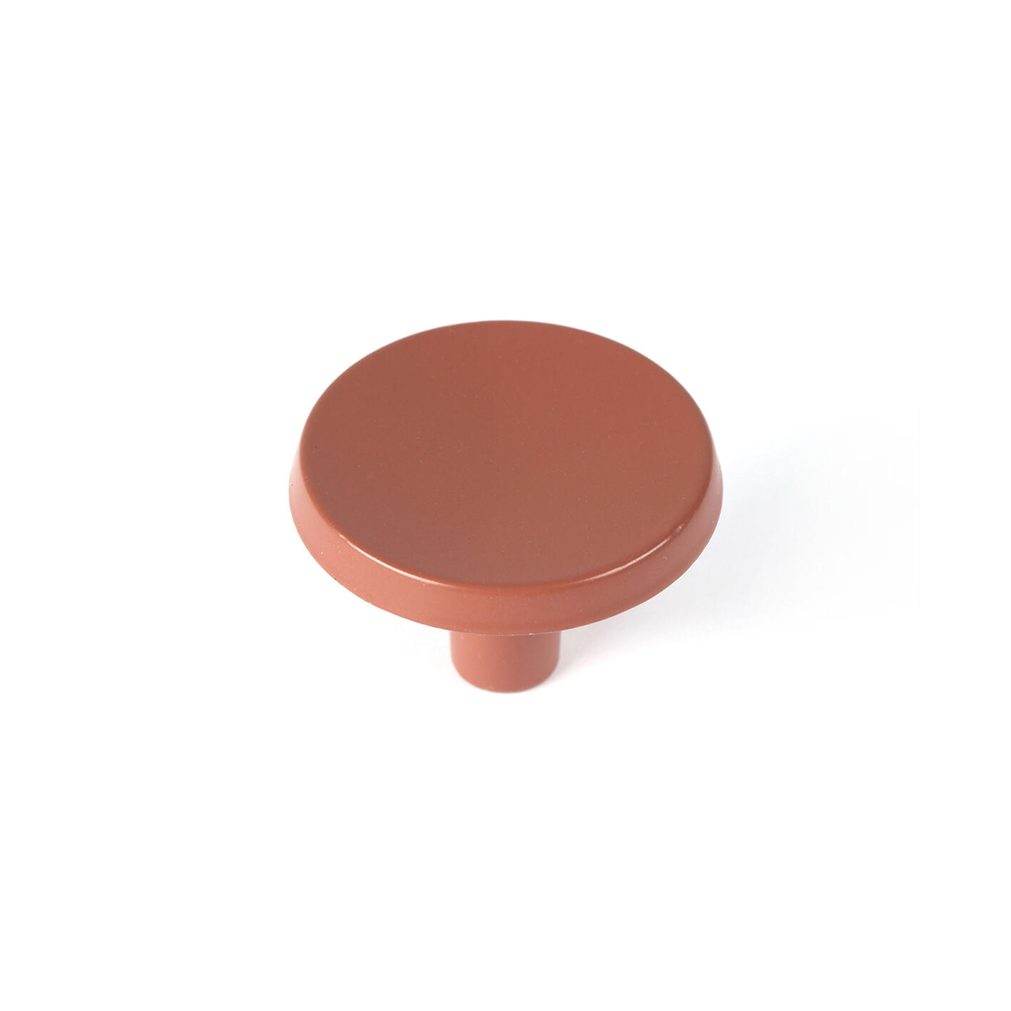 2 boutons de meuble ronds Jamy, zamak terracotta peint, Diam.35 mm - 5