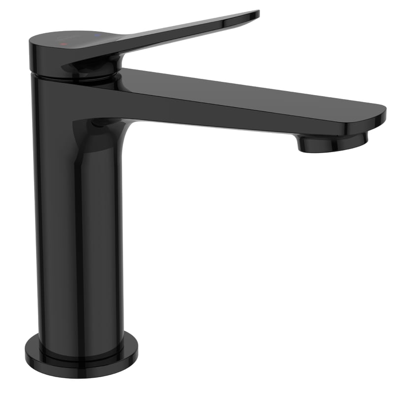 Bateria umywalkowa czarny połysk 15.3 cm Nestos Invena