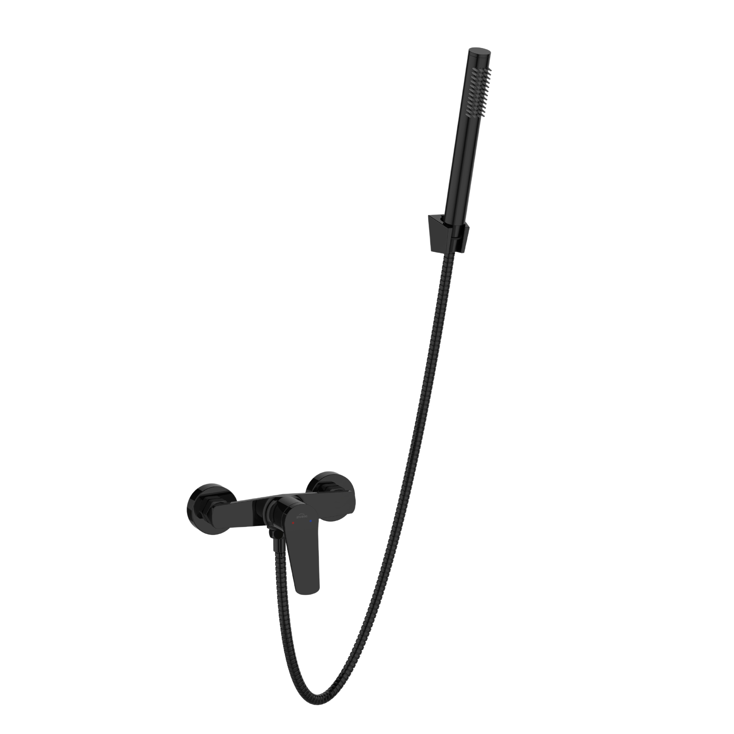 Bateria prysznicowa natryskowa czarny połysk Nestos Invena