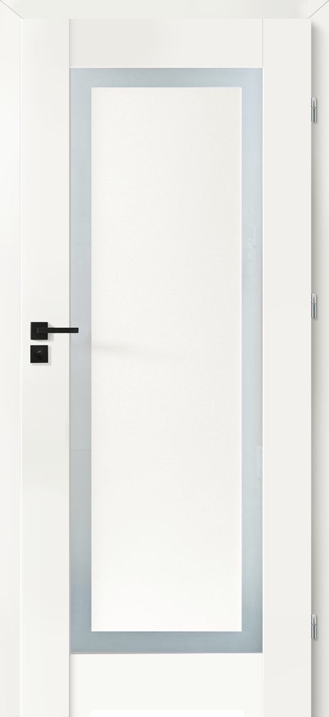 Drzwi wewnętrzne łazienkowe Esento białe 80 prawe z podcięciem wentylacyjnym