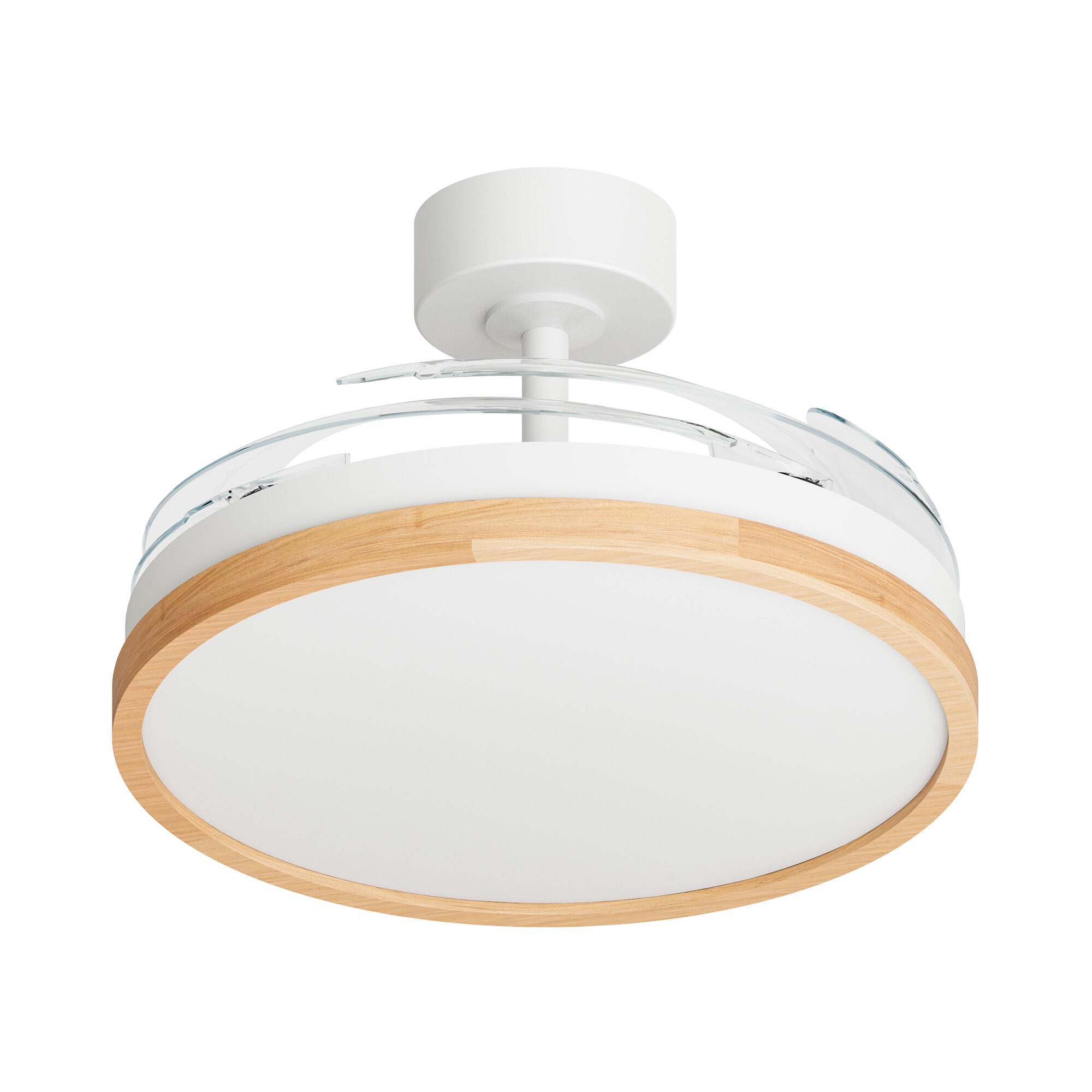 Ventilador de techo con luz silencioso DC 30W con mando ø122 cm Whira L ARTE CONFORT blanco luz CCT 4 aspas| 6 velocidades| modo verano/invierno| temporizador| brisa| recomendado de 13 a 20m² - 2