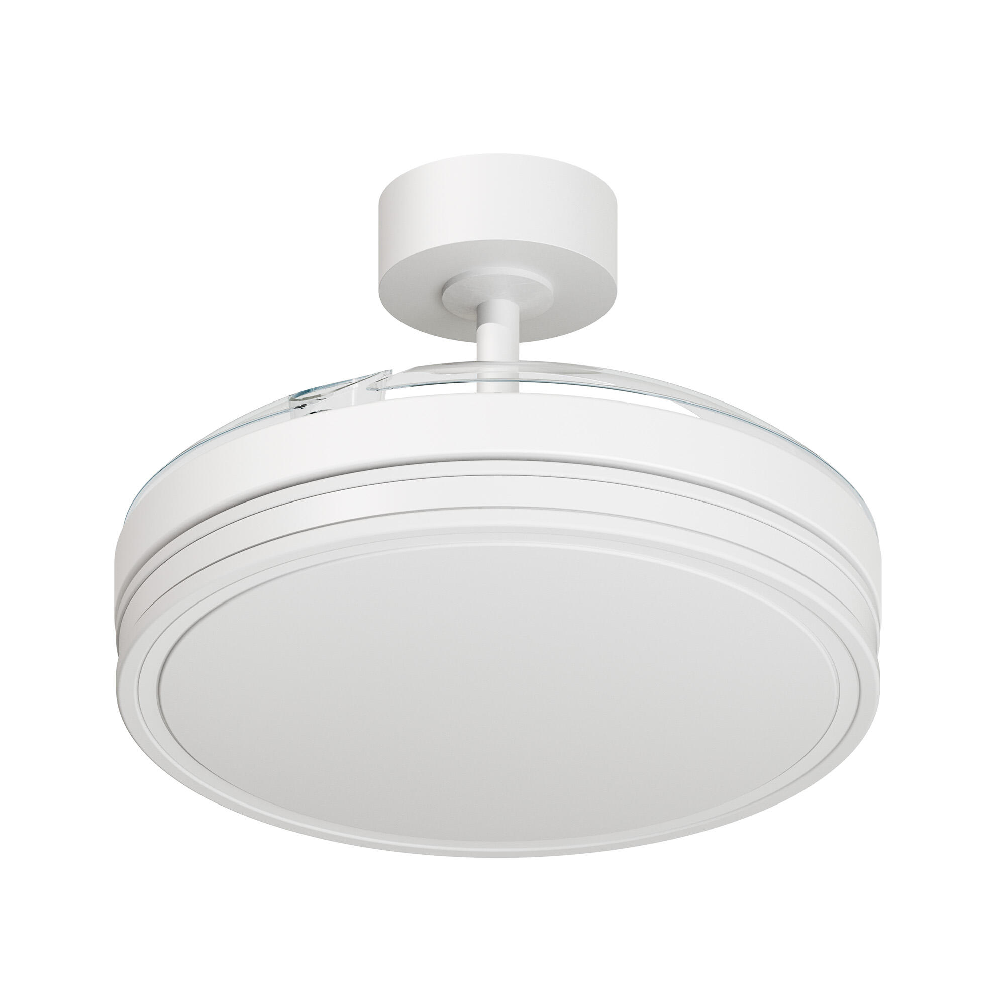 Ventilador de techo con luz silencioso DC 30W con mando ø107 cm Procy ARTE CONFORT blanco luz CCT 3 aspas retráctiles tipo lámpara| 6 velocidades| modo verano/invierno| brisa| temporizador| recomendado de 13 a 20m² - 2