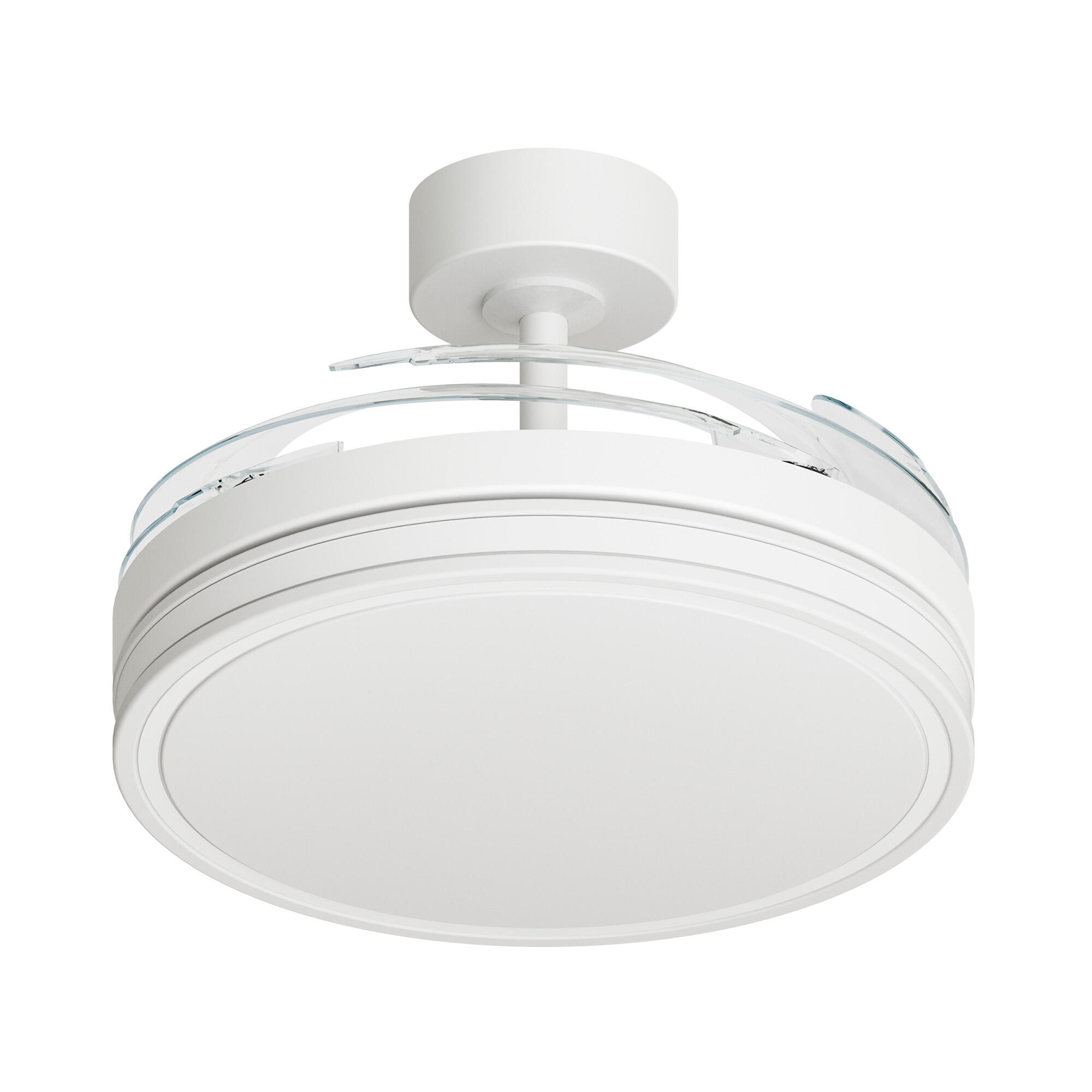 Ventilador de techo con luz silencioso DC 30W con mando ø122 cm Procy L ARTE CONFORT blanco luz CCT 4 aspas| 6 velocidades| modo verano/invierno| temporizador| brisa| recomendado de 13 a 20m² - 2