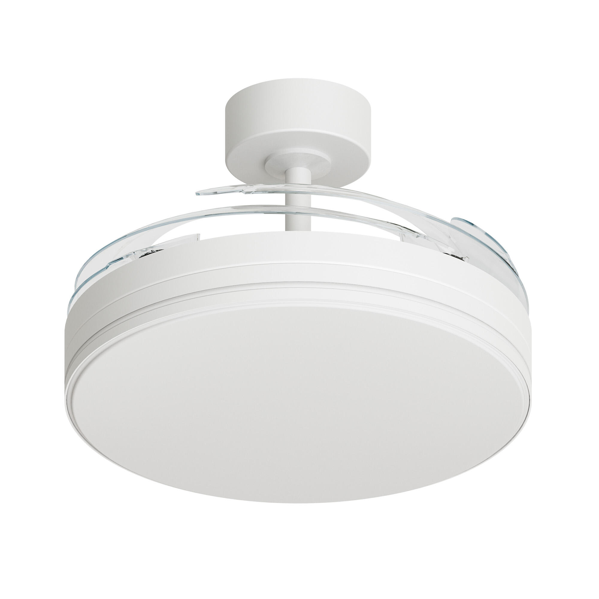 Ventilador de techo con luz silencioso DC 30W con mando ø122 cm Mifa ARTE CONFORT blanco luz CCT 4 aspas retráctiles tipo lámpara| 6 velocidades| modo verano/invierno| brisa| temporizador| recomendado de 13 a 20m² - 2