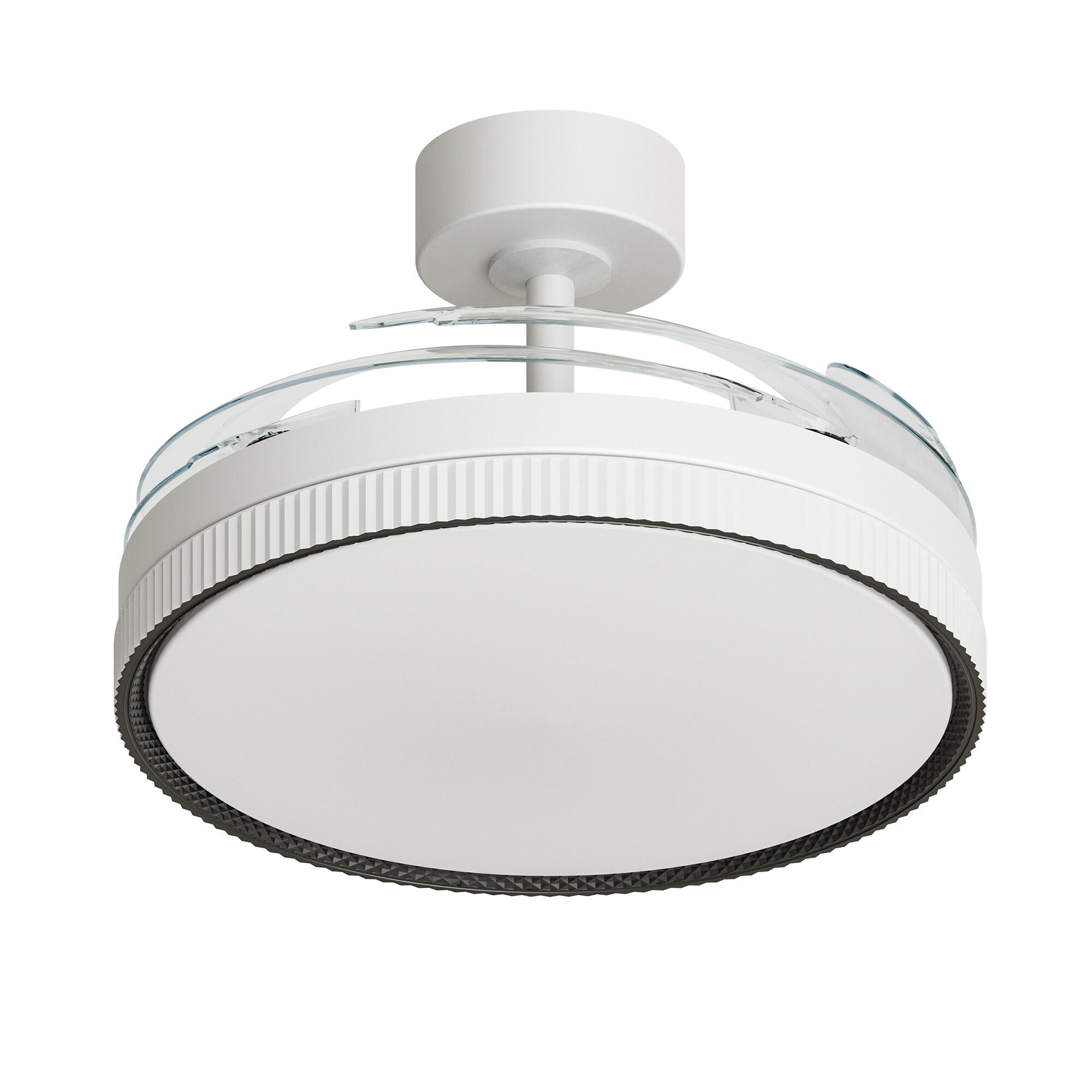 Ventilador de techo con luz silencioso DC 30W con mando ø122 cm Melos L ARTE CONFORT blanco luz CCT 4 aspas| 6 velocidades| modo verano/invierno| temporizador| brisa| recomendado de 13 a 20m² - 2