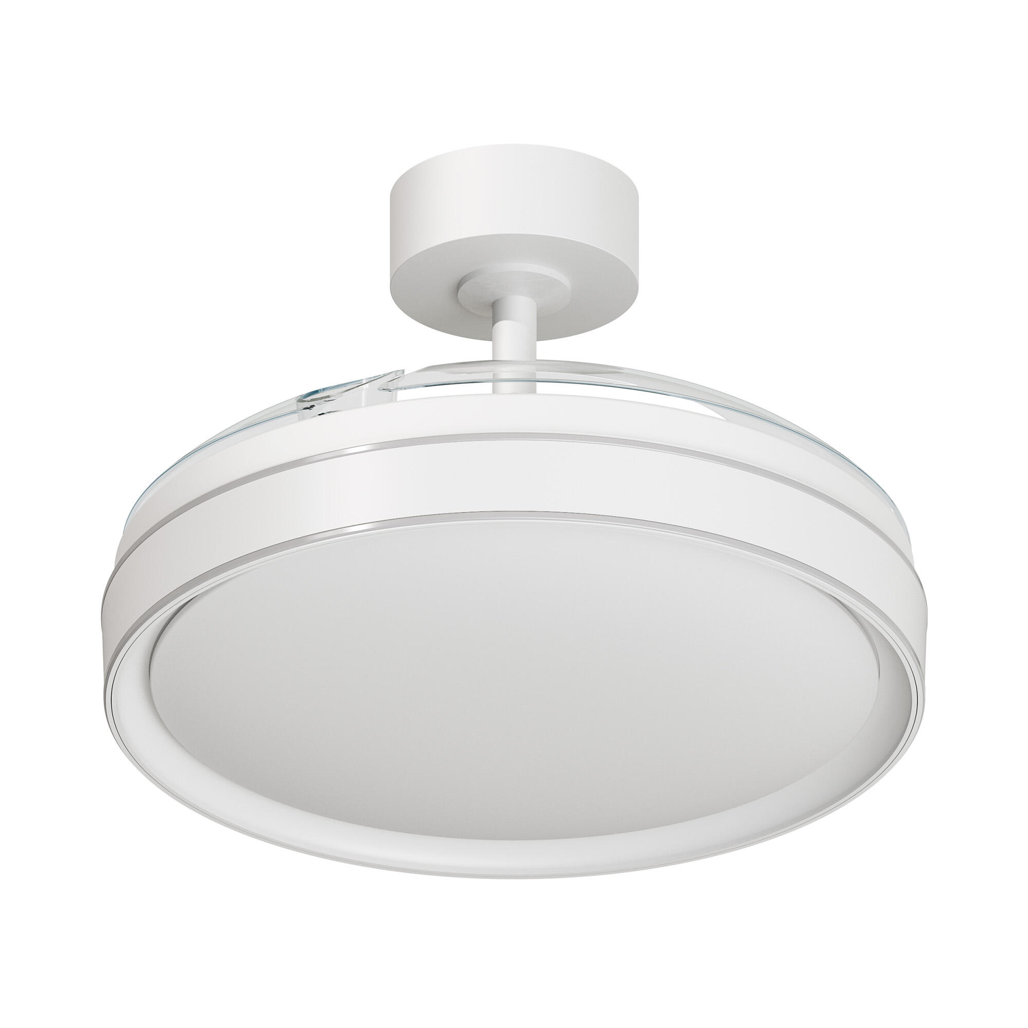 Ventilador de techo con luz silencioso DC Arte Confort Dube M Blanco/Plata blanco/gris 107 cm - 2