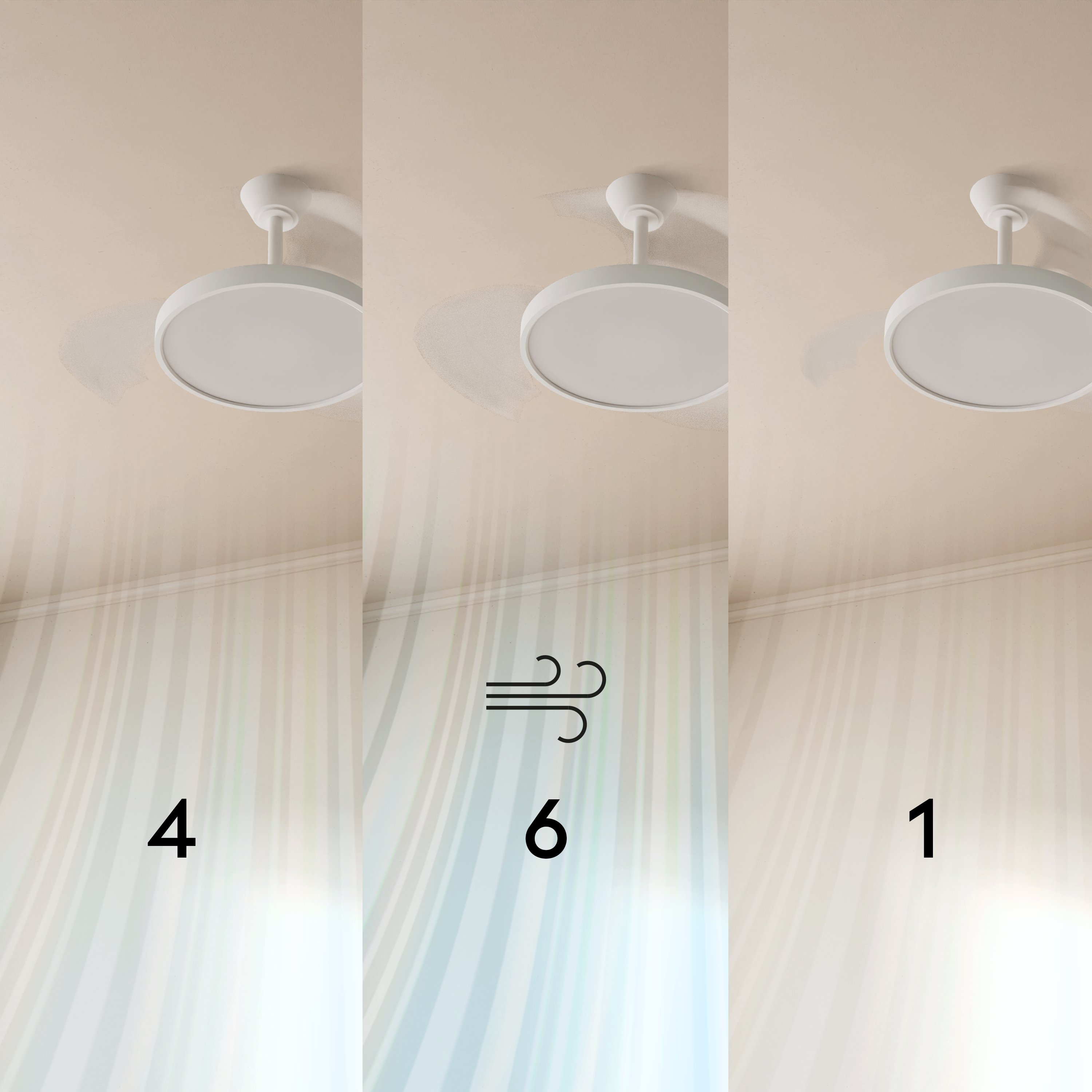 Ventilador de techo con luz silencioso DC 22W con mando ø89 cm Astro SULION blanco luz CCT 3 aspas retráctiles tipo lámpara| 6 velocidades| modo verano/invierno| recomendado para <13m² - 11