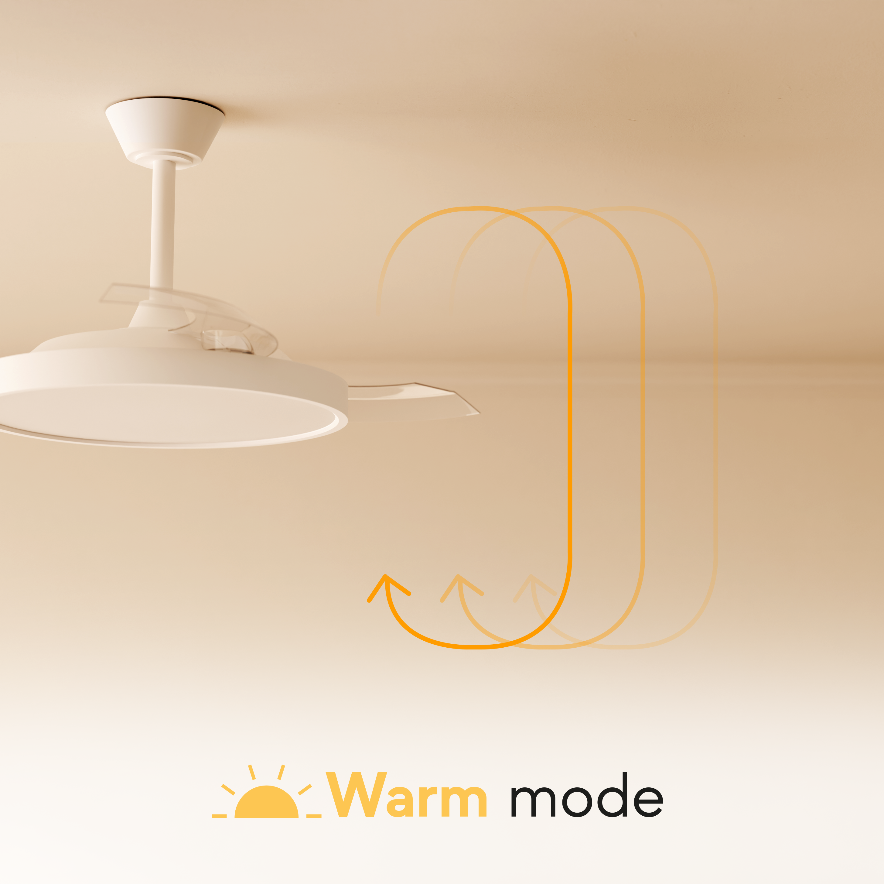 Ventilador de techo con luz silencioso DC 22W con mando ø89 cm Astro SULION blanco luz CCT 3 aspas retráctiles tipo lámpara| 6 velocidades| modo verano/invierno| recomendado para <13m² - 10
