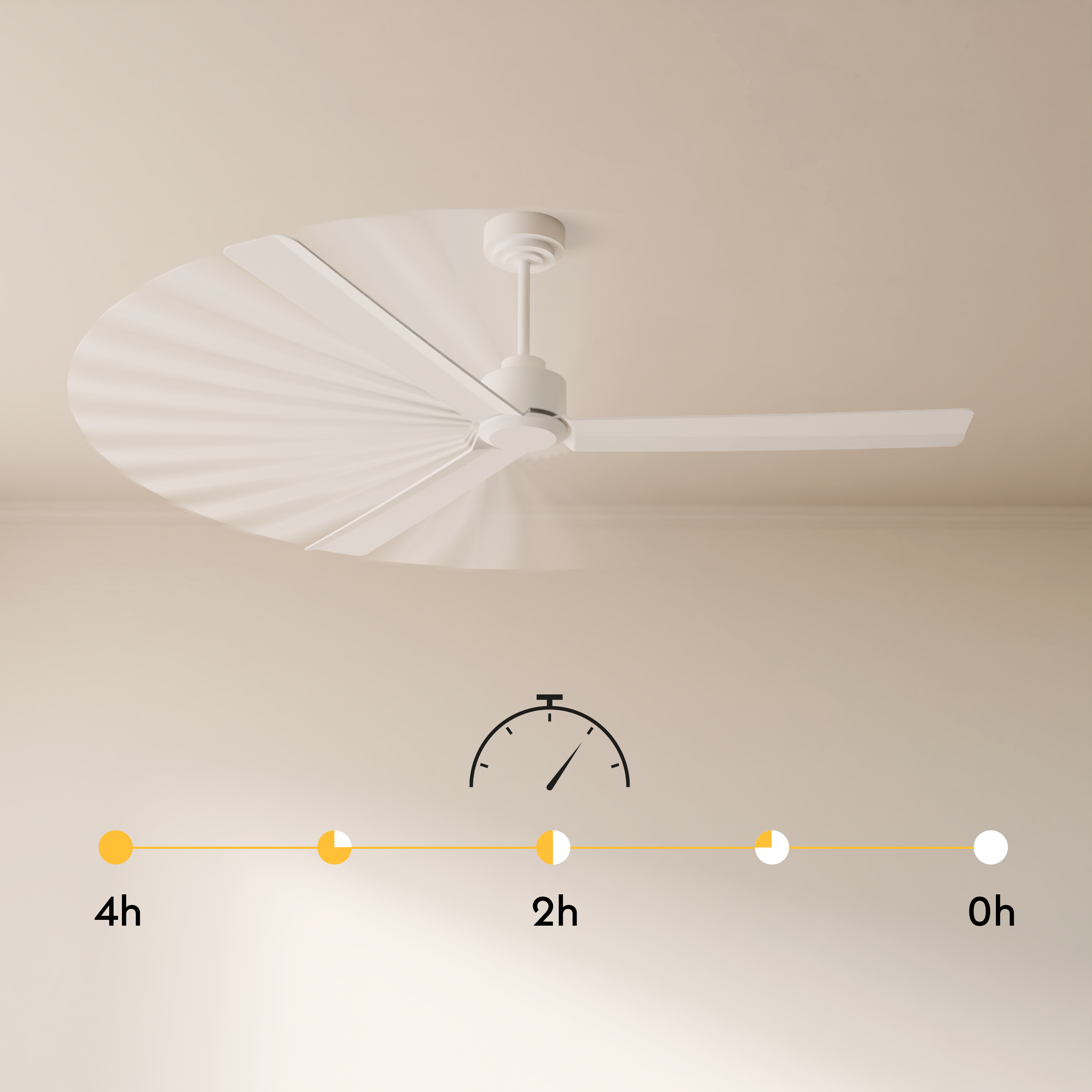 Ventilador de techo con luz silencioso DC Sulion Onekey blanco 55 cm - 9