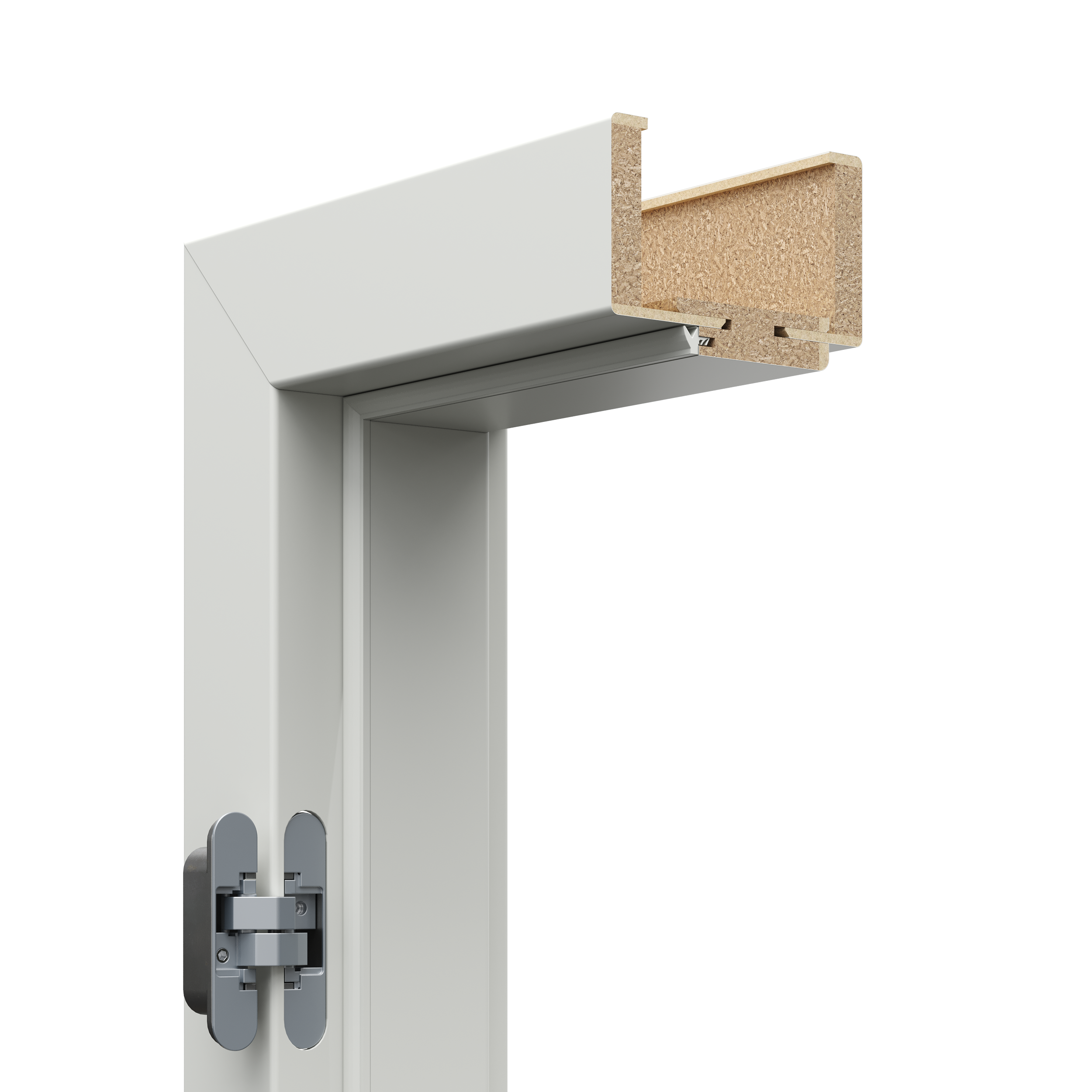 Ościeżnica regulowana bezprzylgowa Porta 80 Lewa Art Deco szara zakres regulacji 200-220 mm
