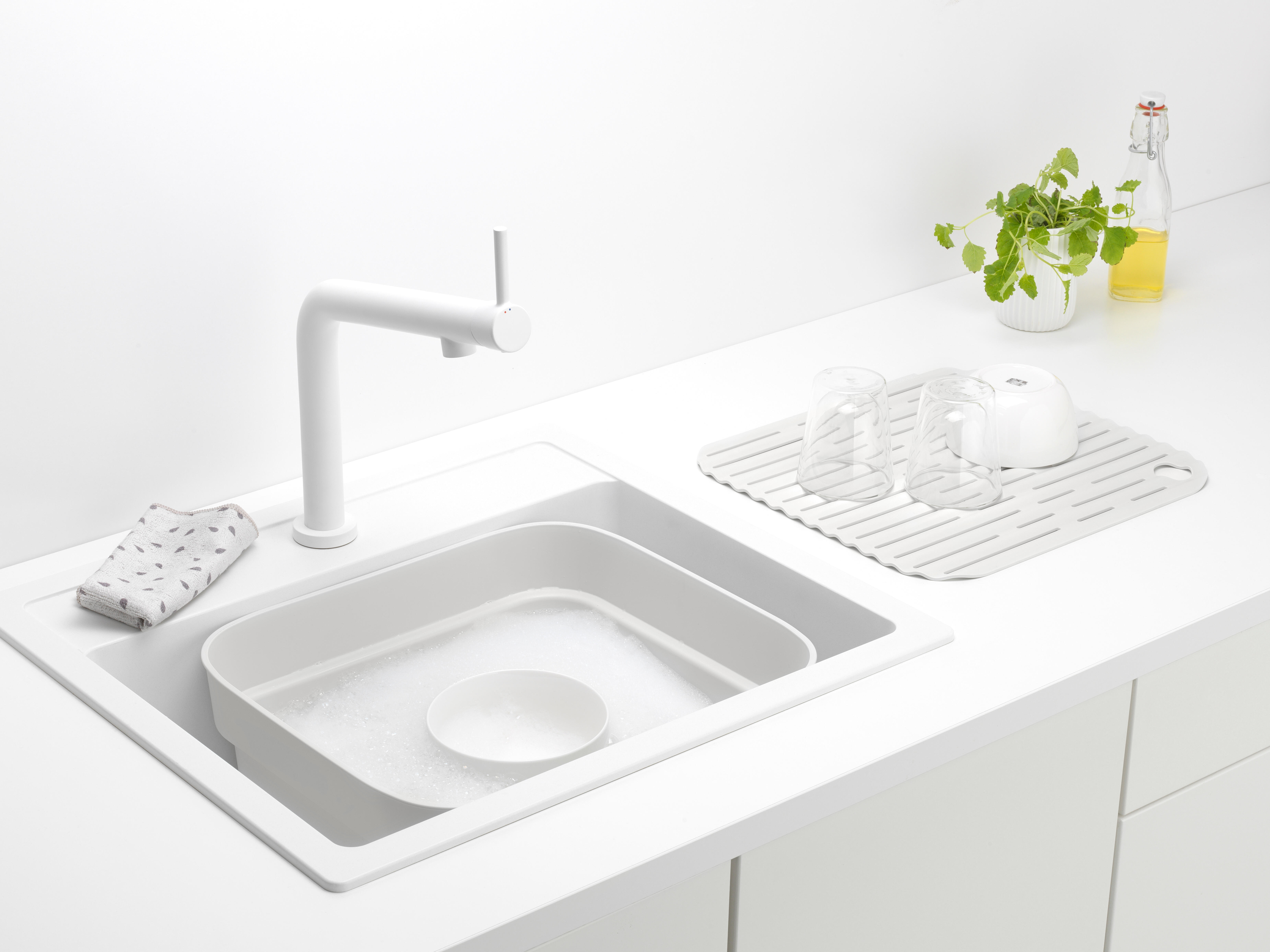 Escorredor de louça cinza 37,4x34,4x16,1 cm Brabantia - 4