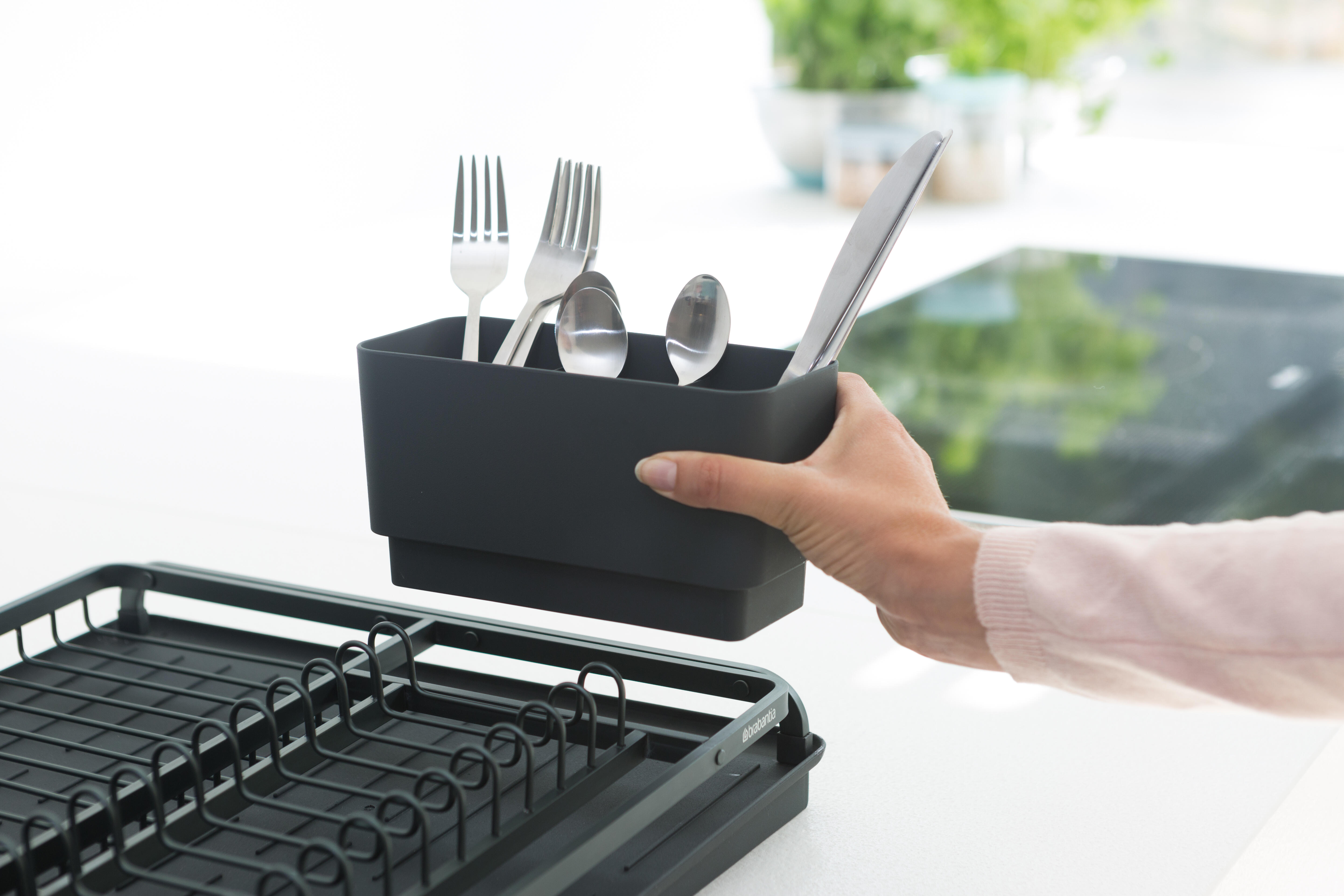 Escorredor de louça 38.5x49x14 alumínio cinza escuro Brabantia - 5