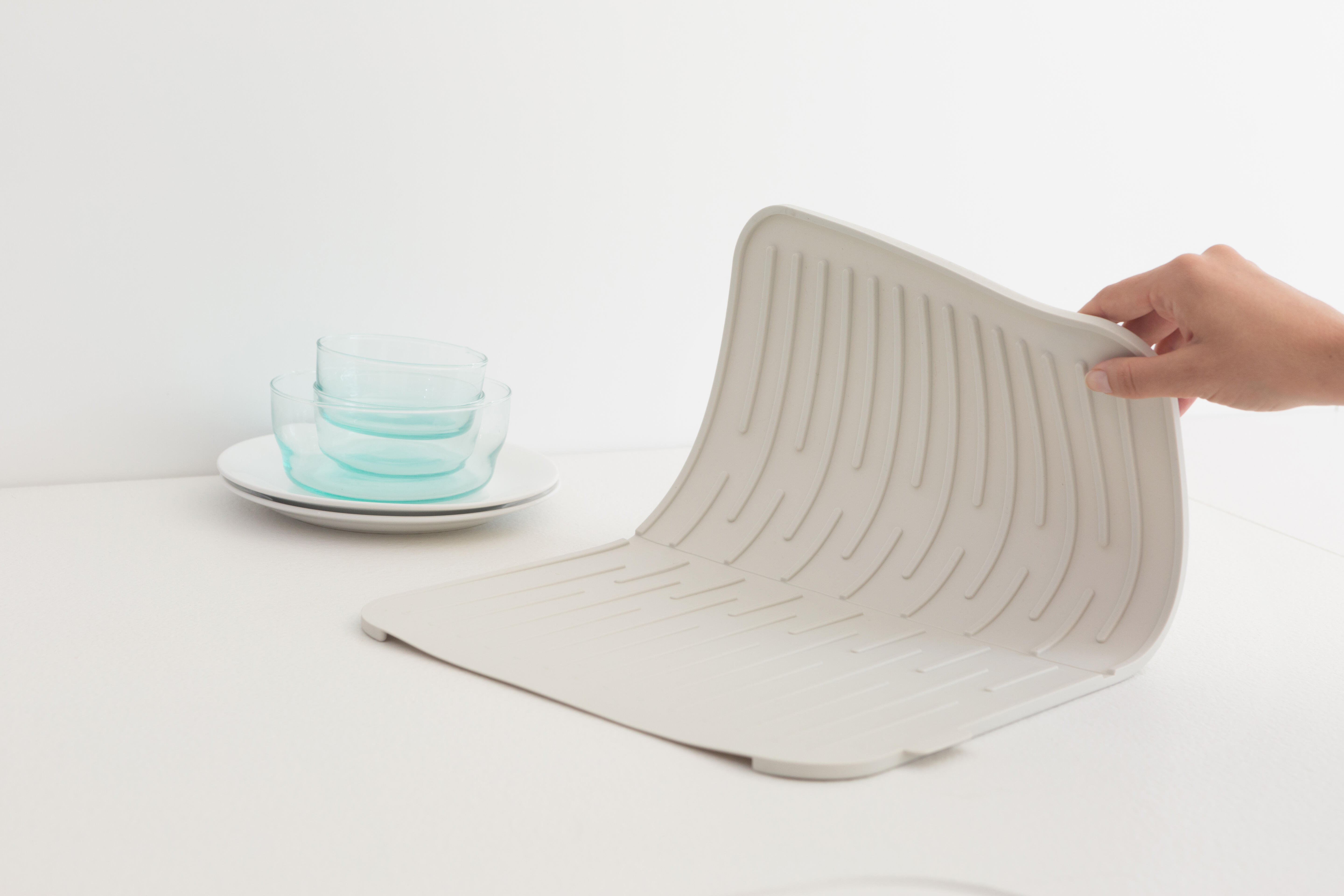 Tapete escorredor cinza claro - 2