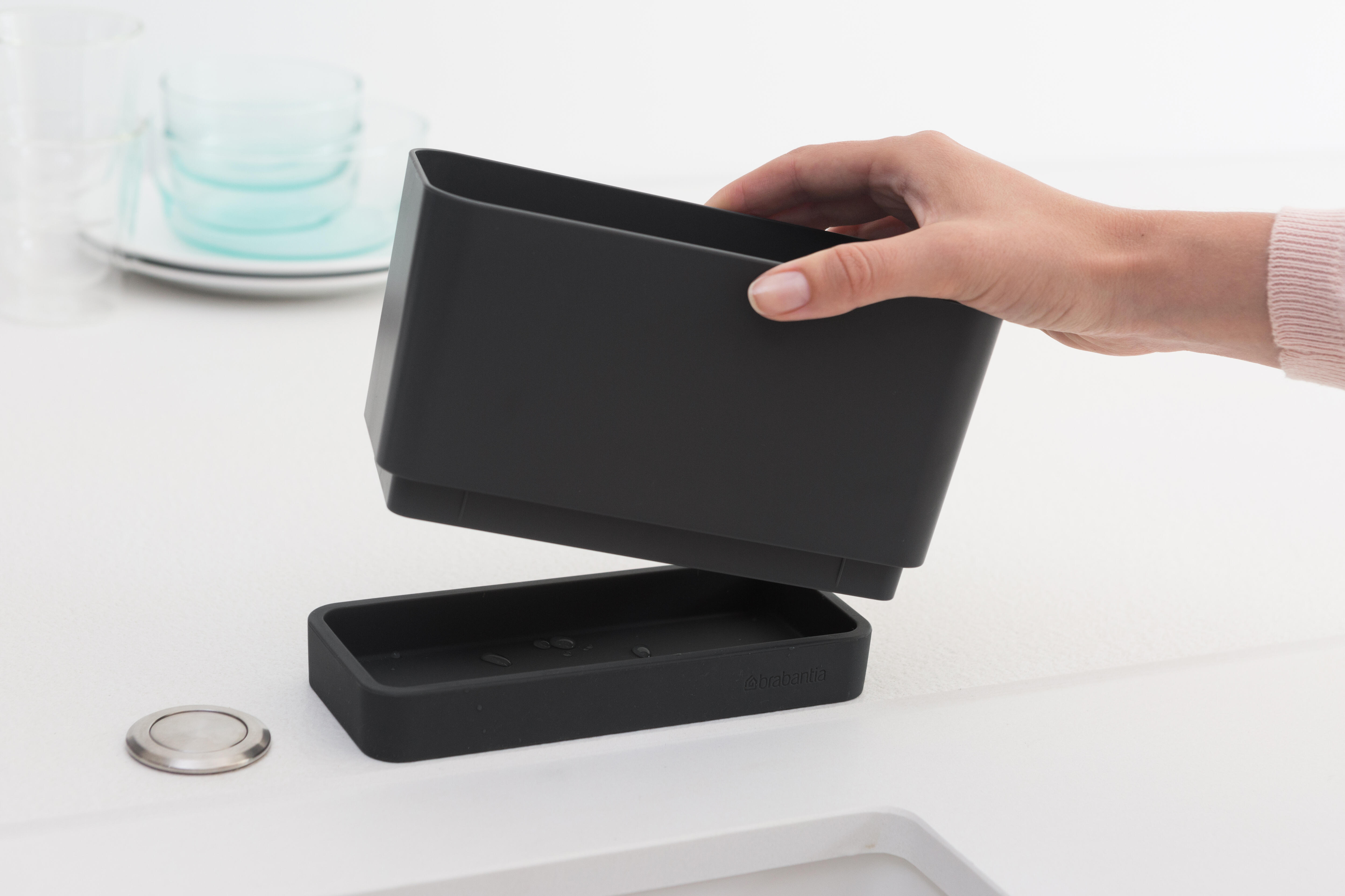 Porta-esponjas cinza escuro - 4