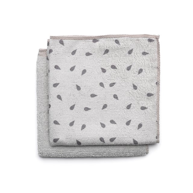 Pack de 2 paños de microfibra BRABANTIA gris claro