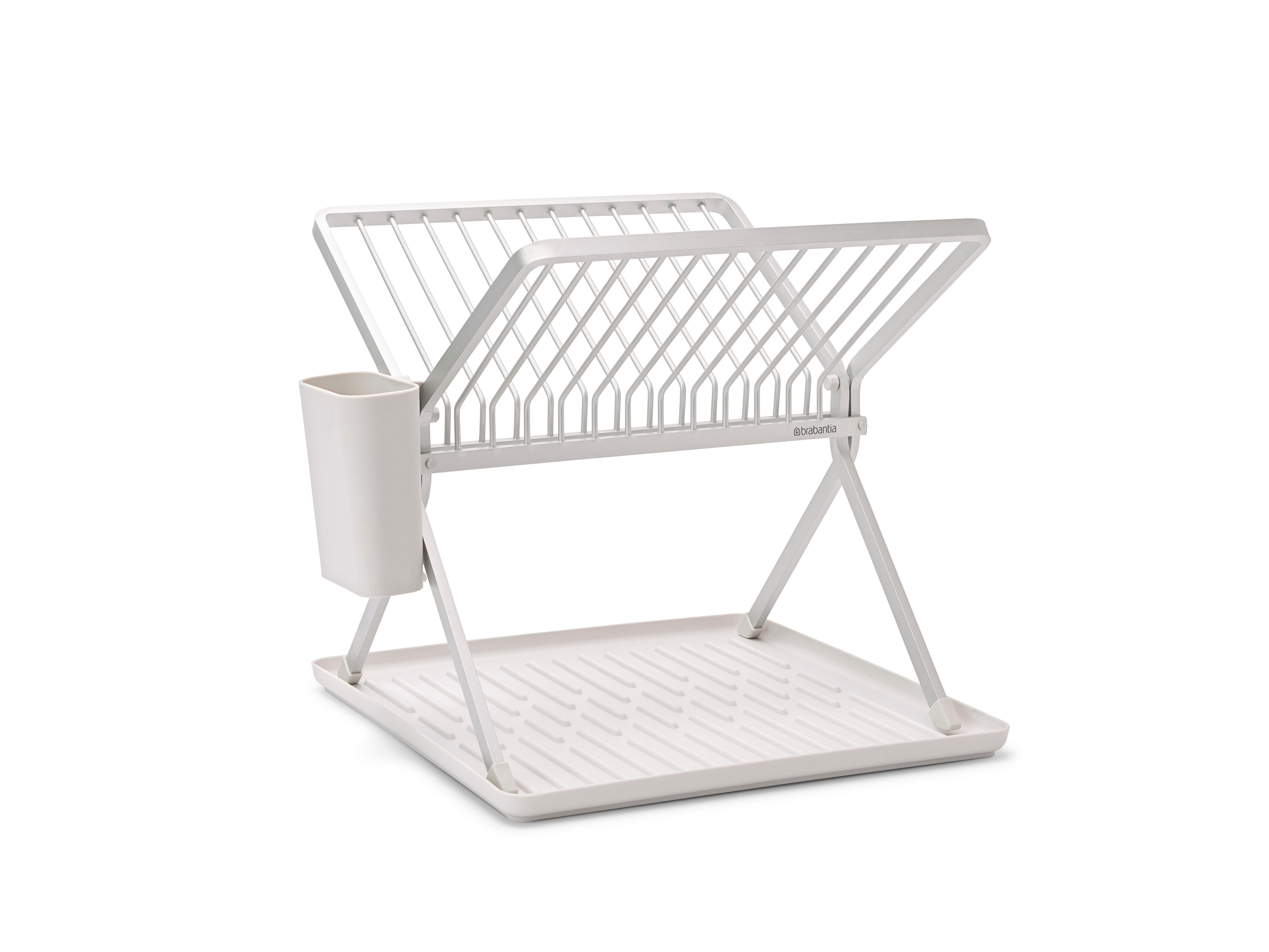 Escurreplatos de aluminio plegable de 37x31.5x33 cm gris oscuro