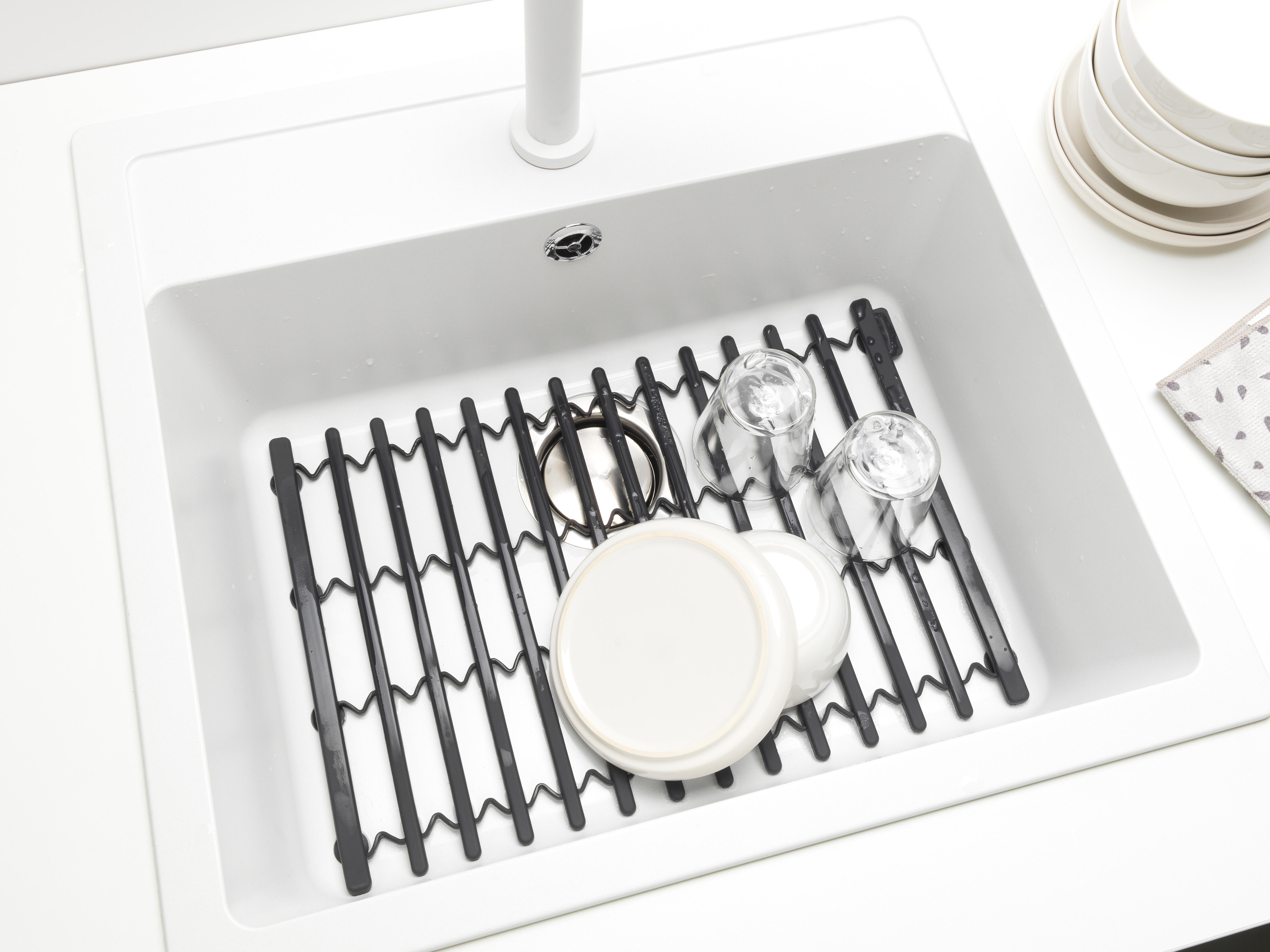 Tapete escorredor silicone Brabantia preto - 3