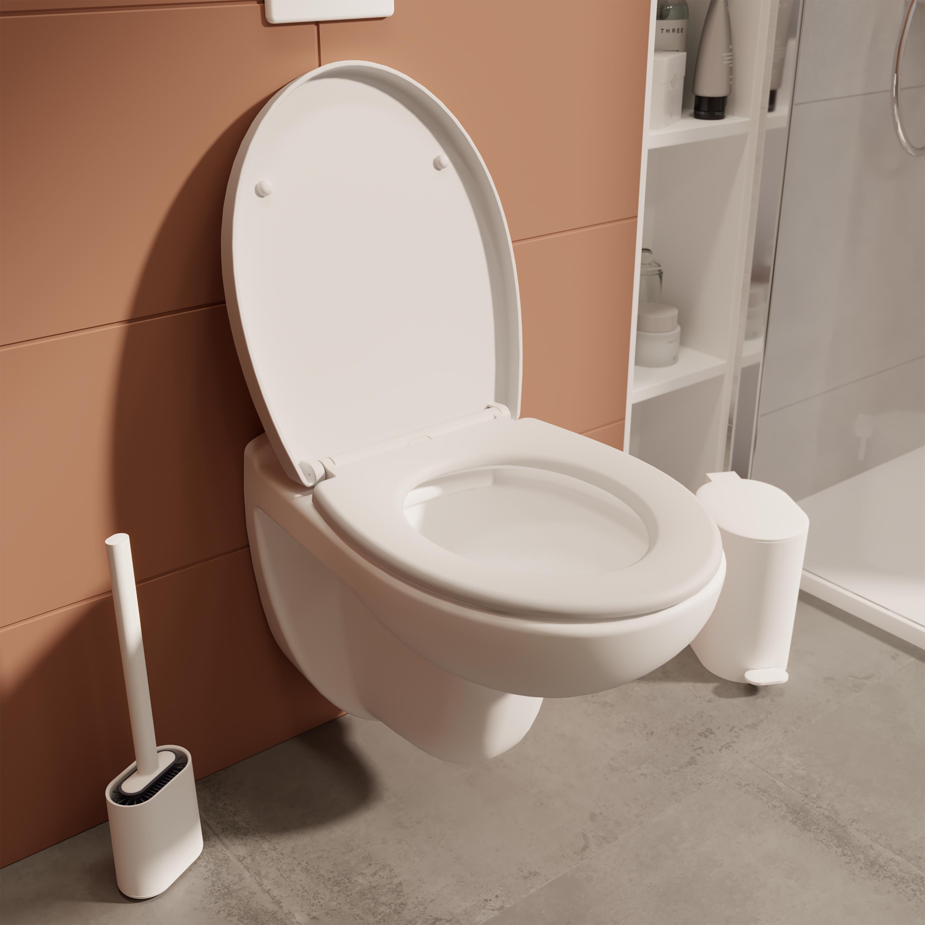 Abattant frein de chute polypropylène blanc SENSEA Easy - 2