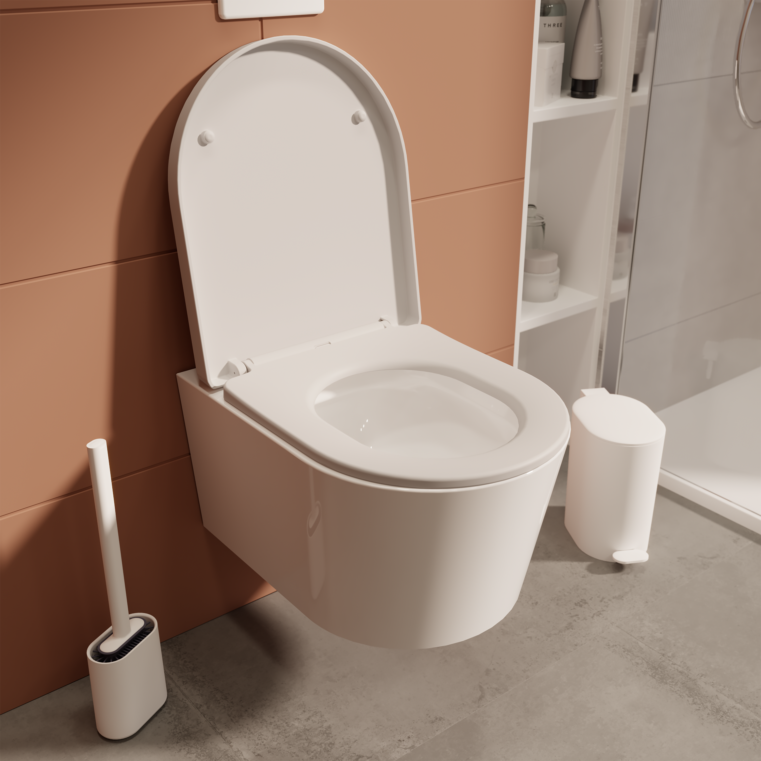 Abattant frein de chute en D polypropylène blanc SENSEA Easy - 2