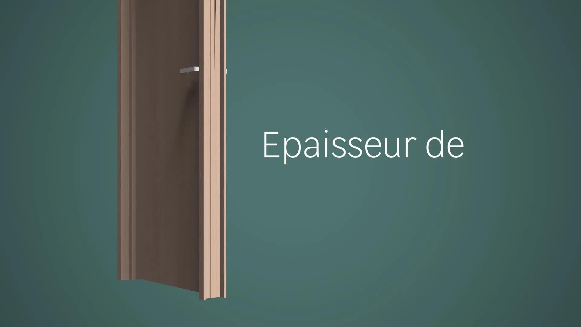 Bloc-porte fin de chantier Lia noyer, H.204 x l.73 cm, réversible - 6