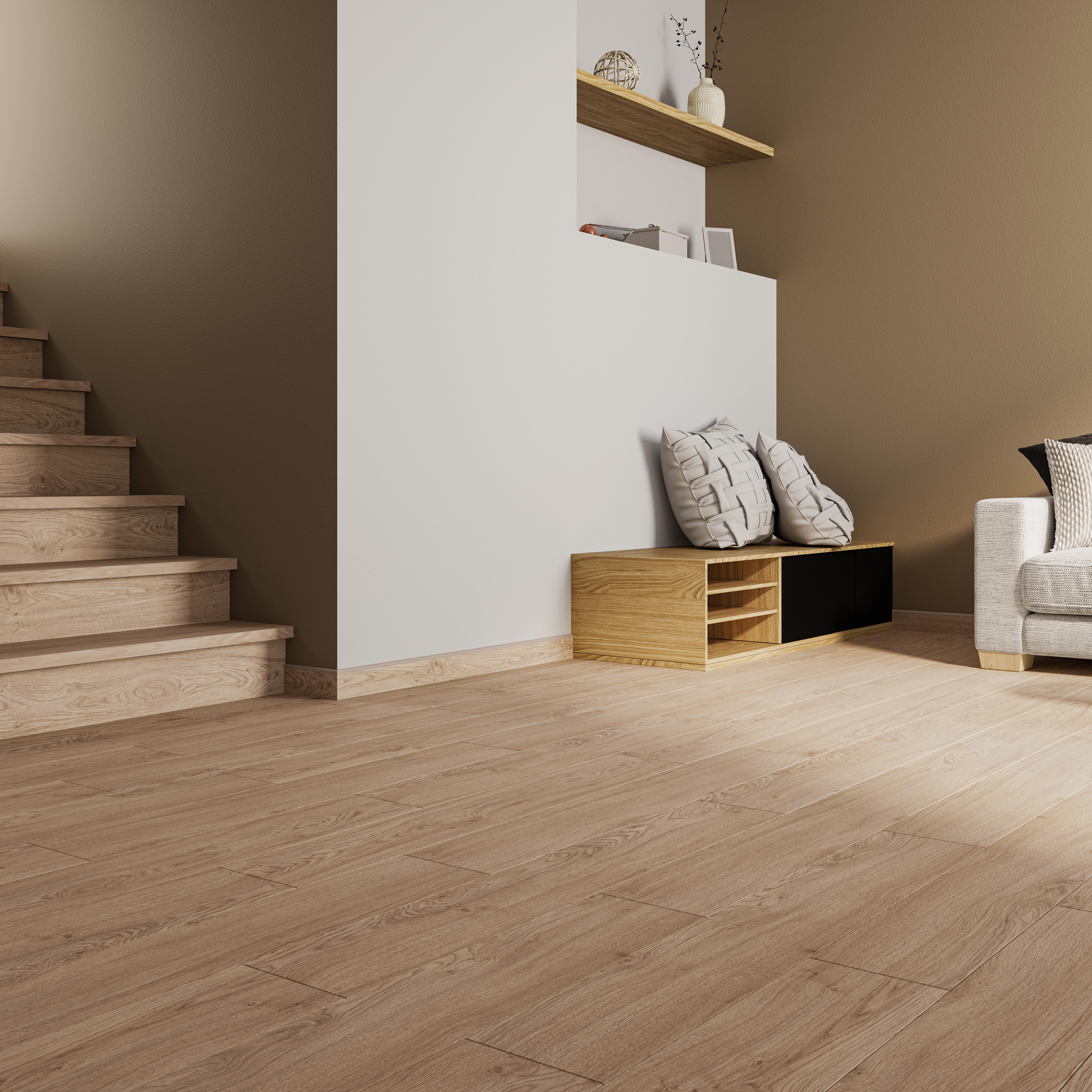Rodapié porcelánico Kala 120x9 cm madera natural - 2