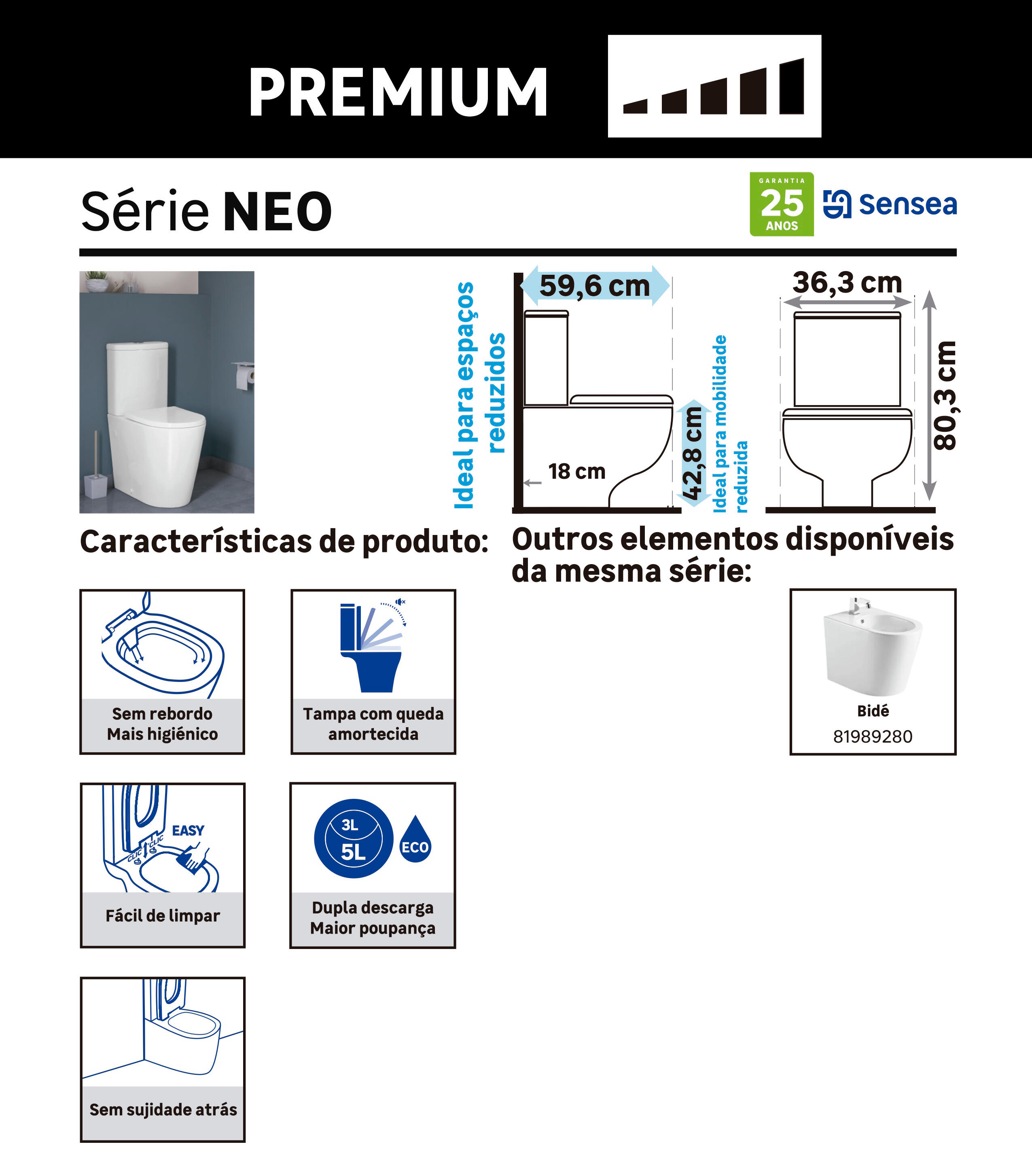 quartil de qualidade premium sanita de chão NEO  - 4