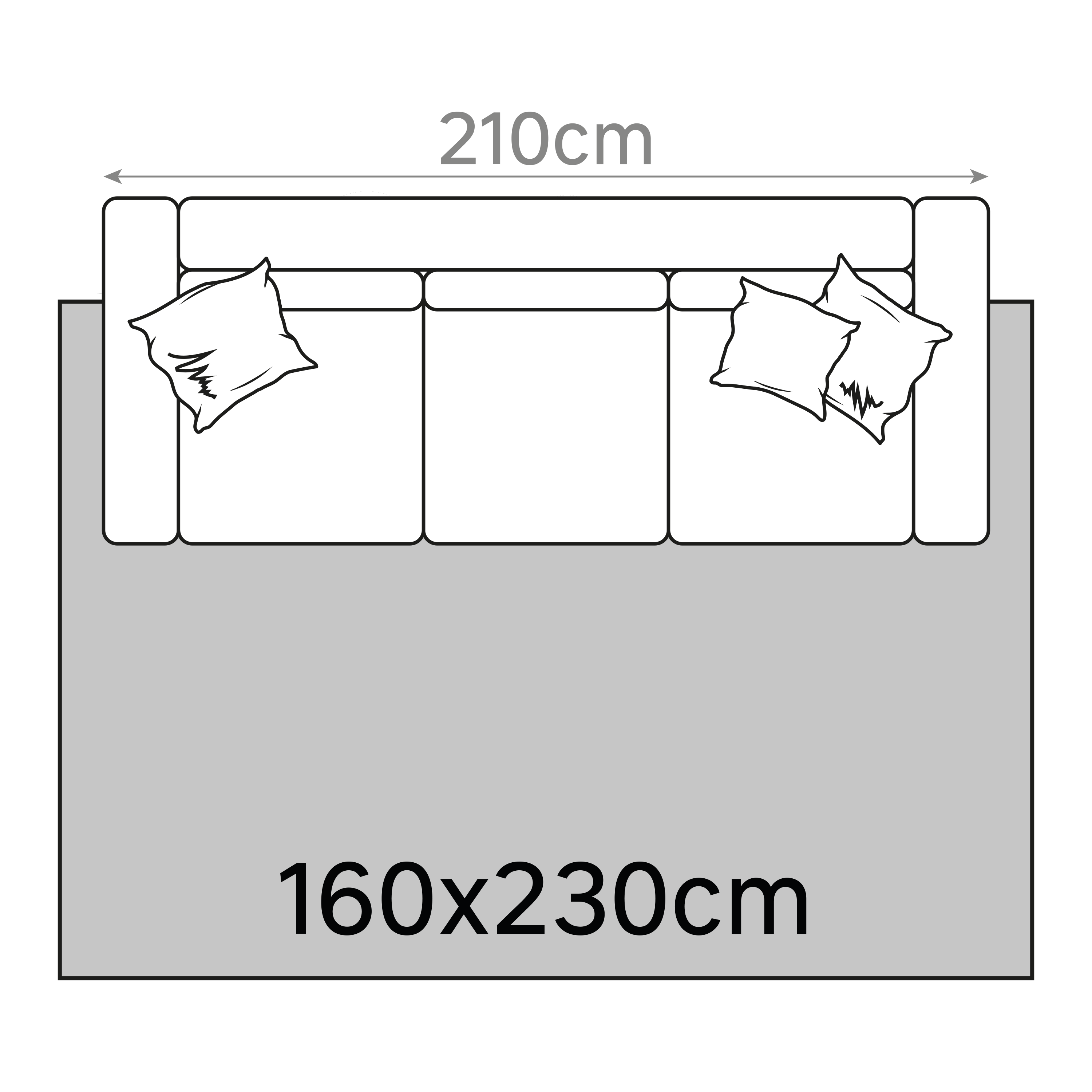 Tapete de interior Nestor 160x230cm moon Inspire - 8
