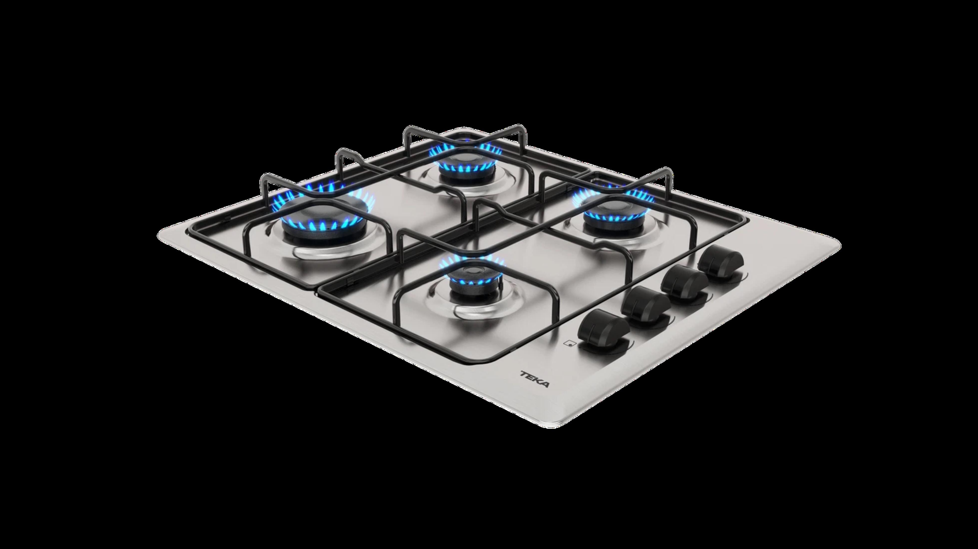Placa de gas TEKA GAS HLX 640 BUT 4 zonas de cocción gas butano acero inox 60cm - 8