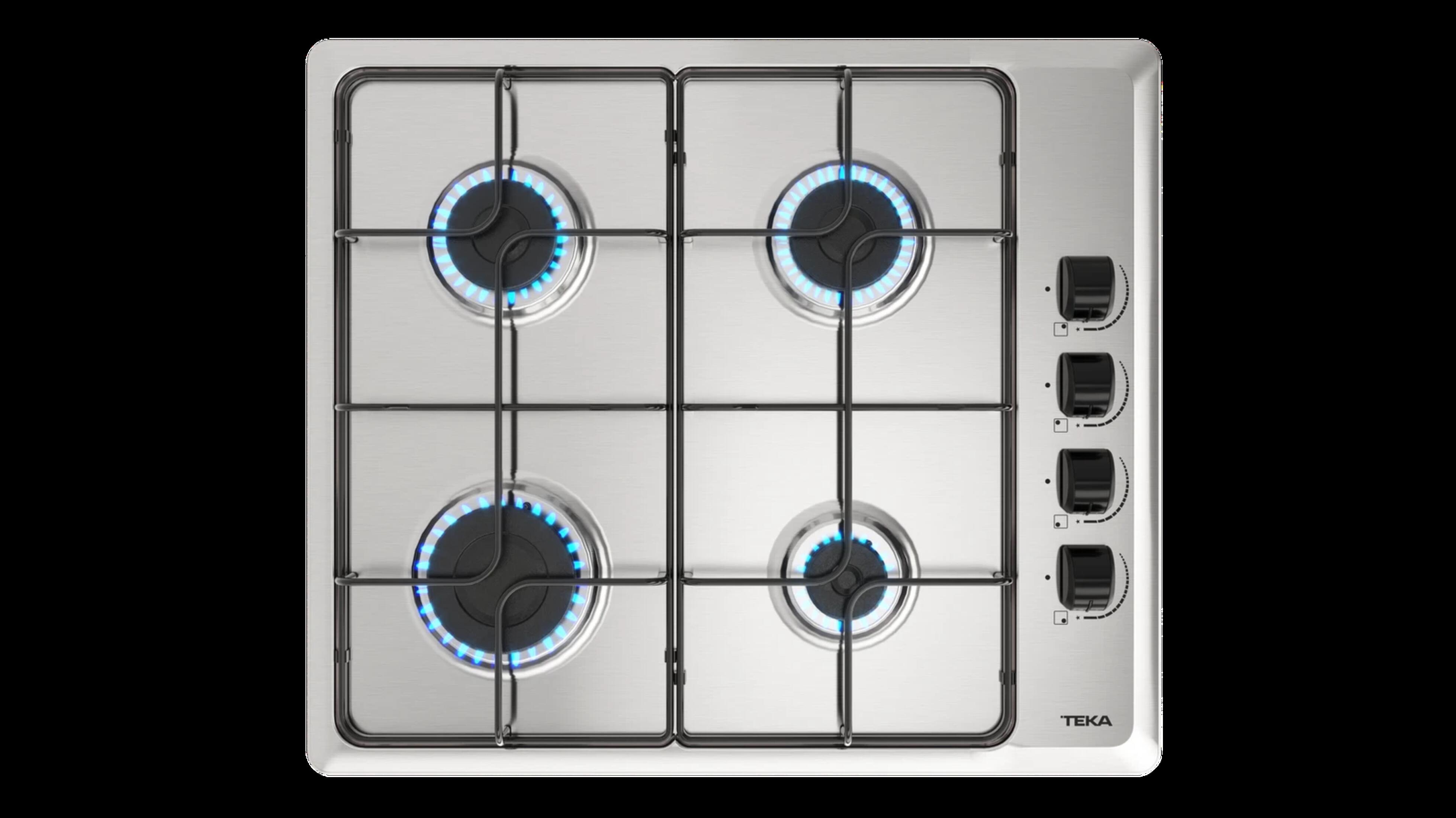 Placa de gas TEKA GAS HLX 640 BUT 4 zonas de cocción gas butano acero inox 60cm - 9