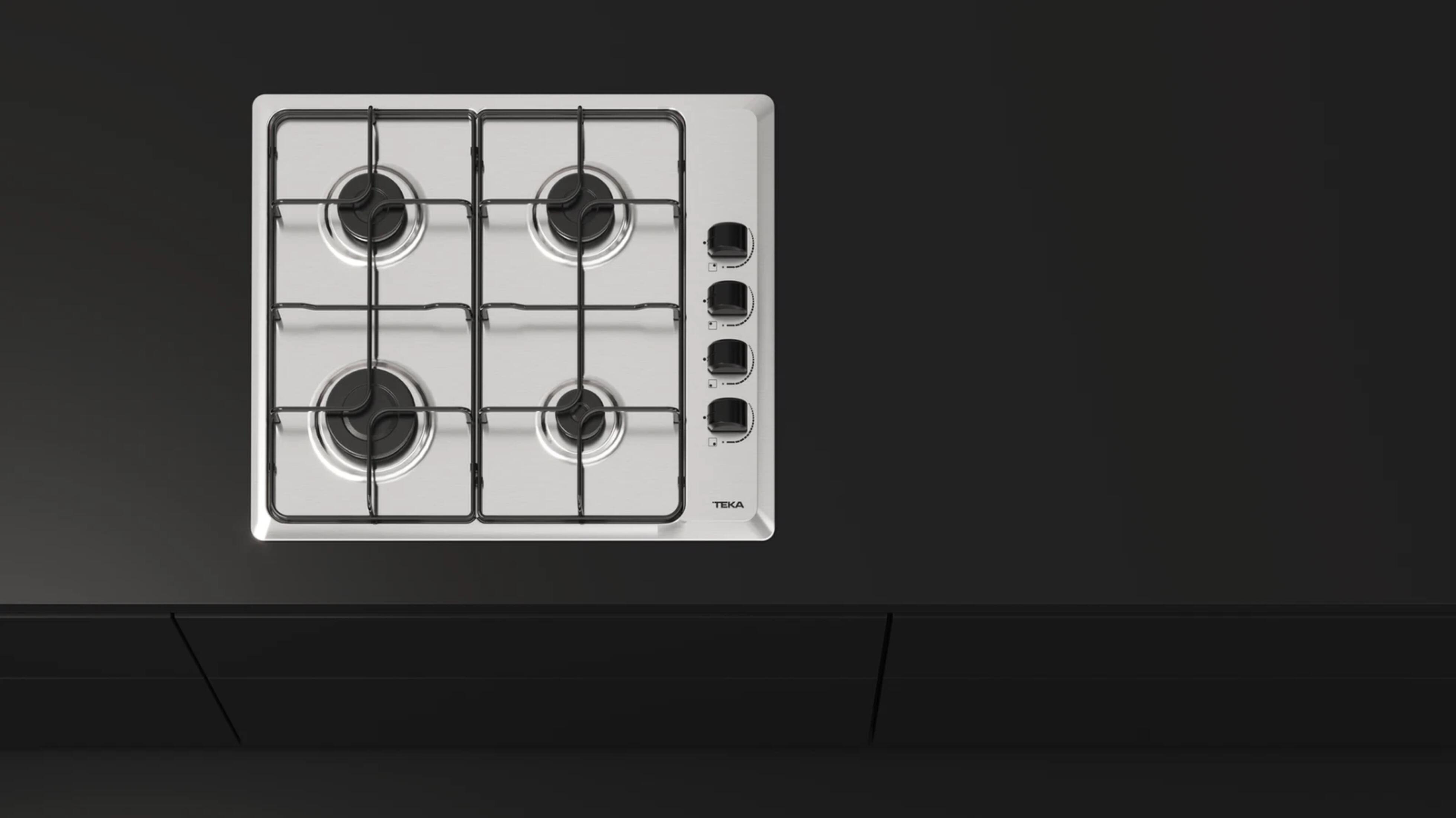 Placa de gas TEKA GAS HLX 640 BUT 4 zonas de cocción gas butano acero inox 60cm - 4
