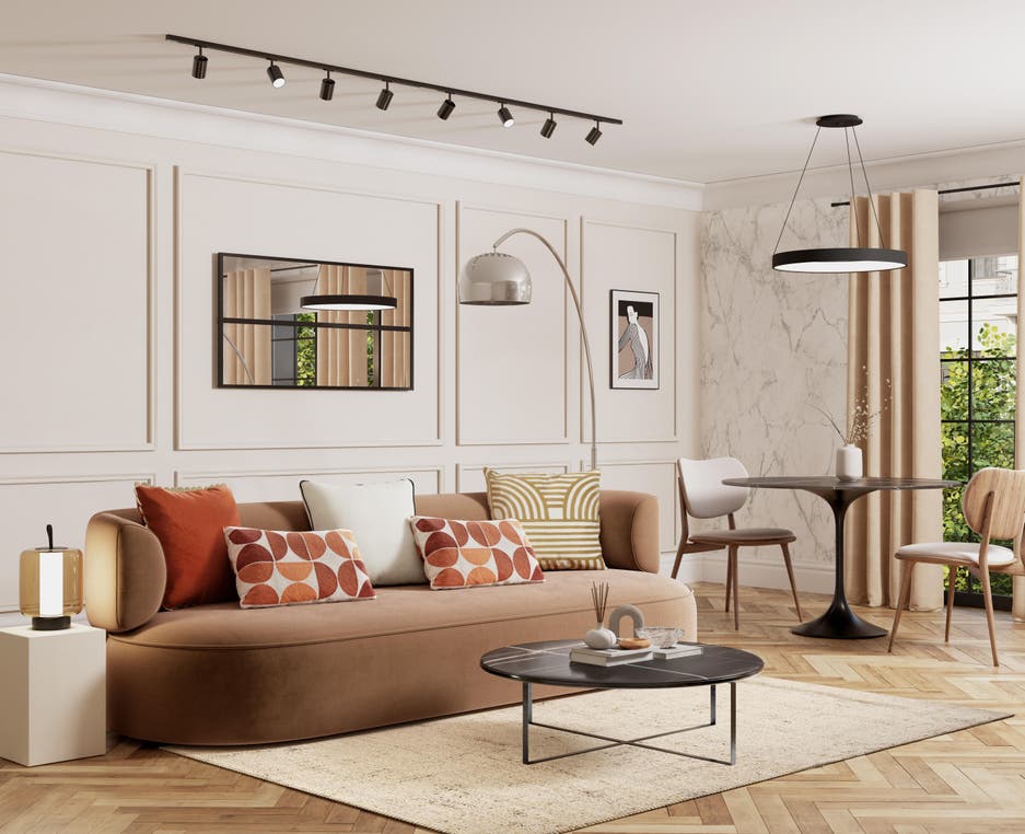 Decoración ecléctica salón diseño